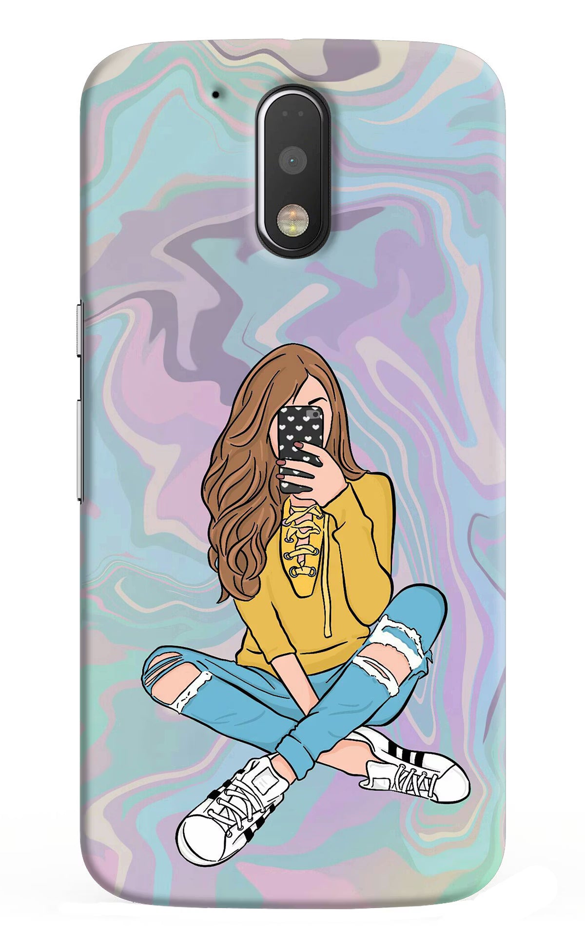 Selfie Girl Moto G4/G4 plus Back Cover - Selfie Girl Moto G4/G4 plus Hard Case Back Cover by Casekaro Selfie Girl Moto G4/G4 plus Hard Case Back Cover by Casekaro