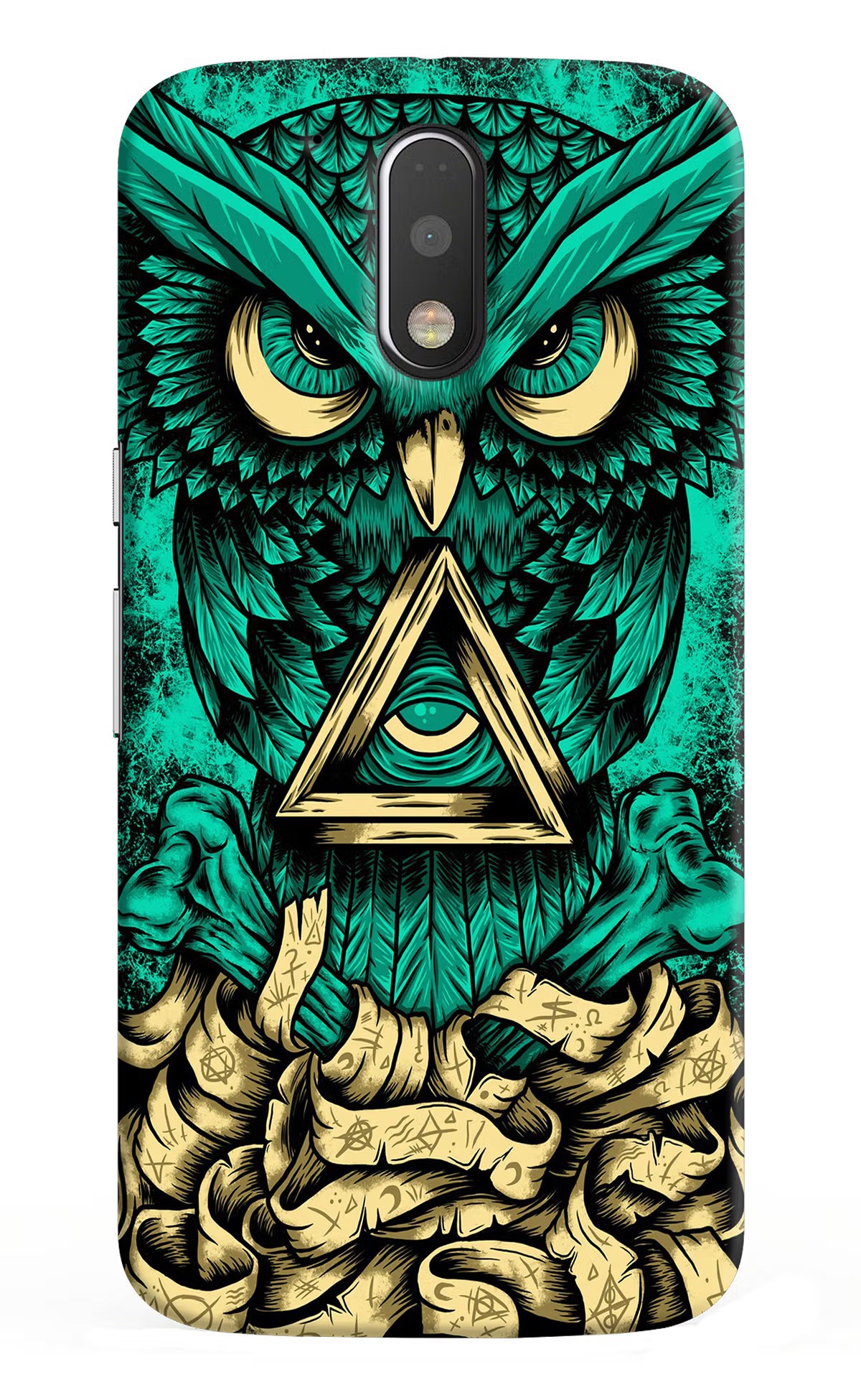 Green Owl Moto G4/G4 plus Back Cover - Green Owl Moto G4/G4 plus Hard Case Back Cover by Casekaro Green Owl Moto G4/G4 plus Hard Case Back Cover by Casekaro