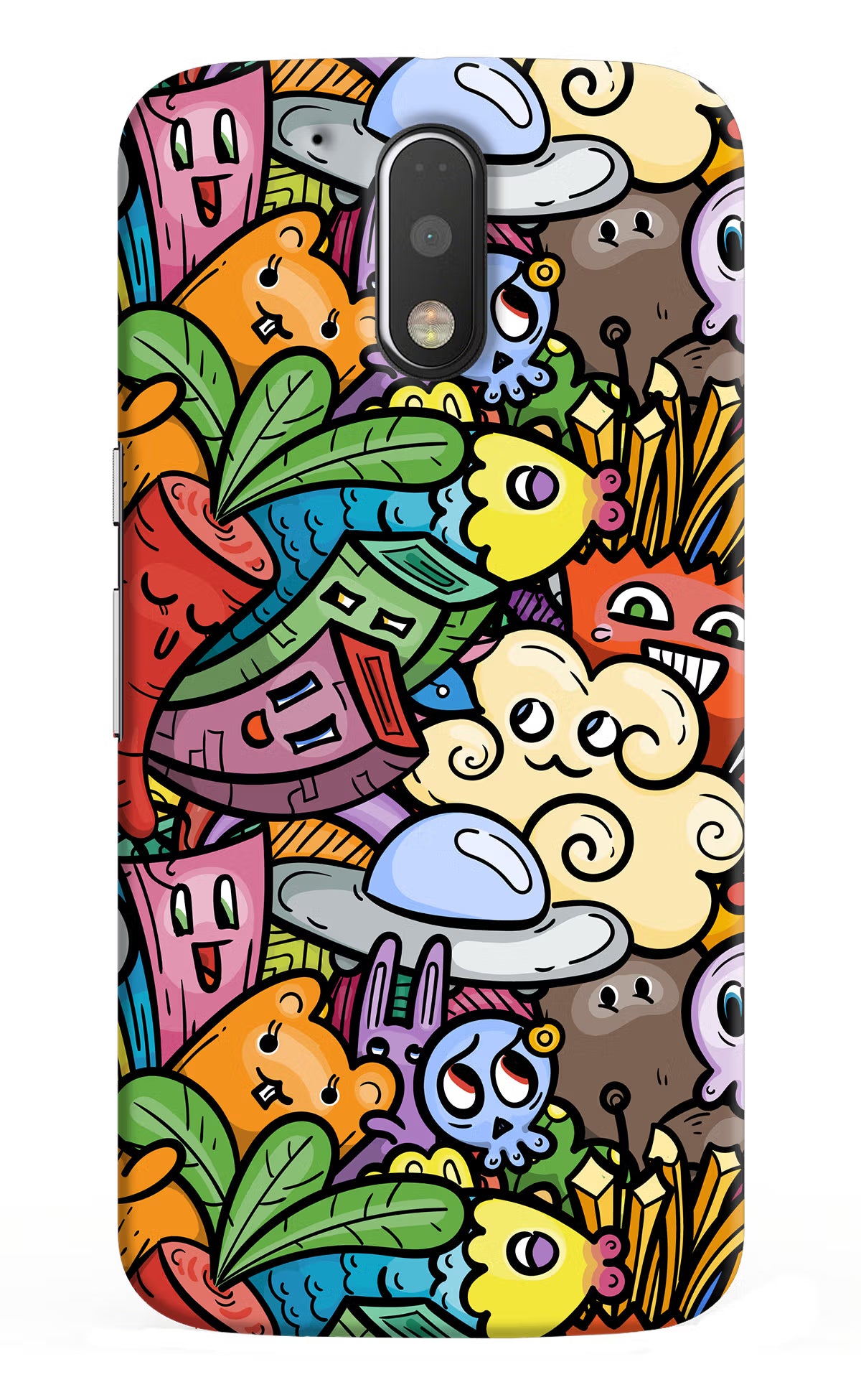 Veggie Doodle Moto G4/G4 plus Back Cover - Veggie Doodle Moto G4/G4 plus Hard Case Back Cover by Casekaro Veggie Doodle Moto G4/G4 plus Hard Case Back Cover by Casekaro