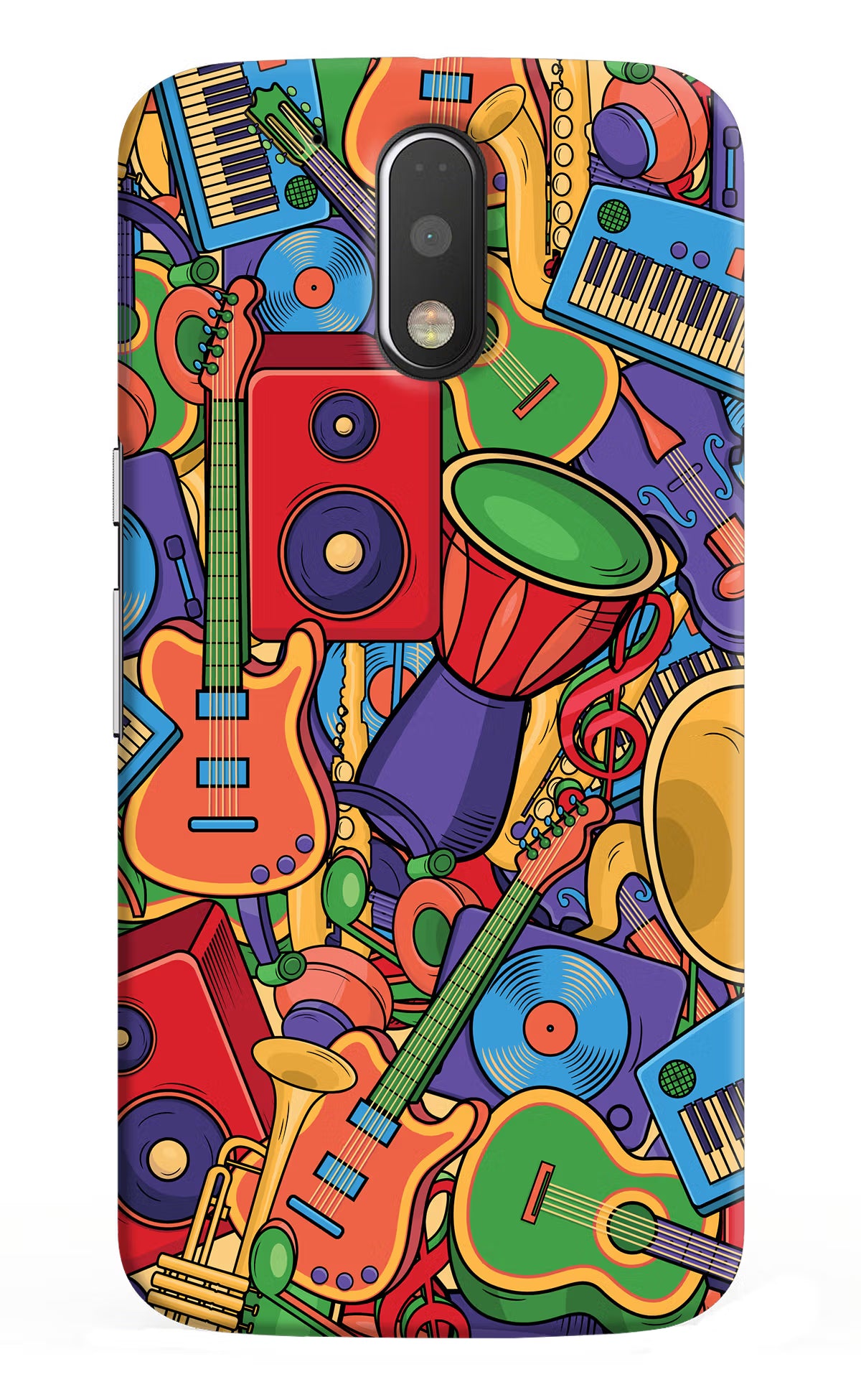 Music Instrument Doodle Moto G4/G4 plus Back Cover - Music Instrument Doodle Moto G4/G4 plus Hard Case Back Cover by Casekaro Music Instrument Doodle Moto G4/G4 plus Hard Case Back Cover by Casekaro