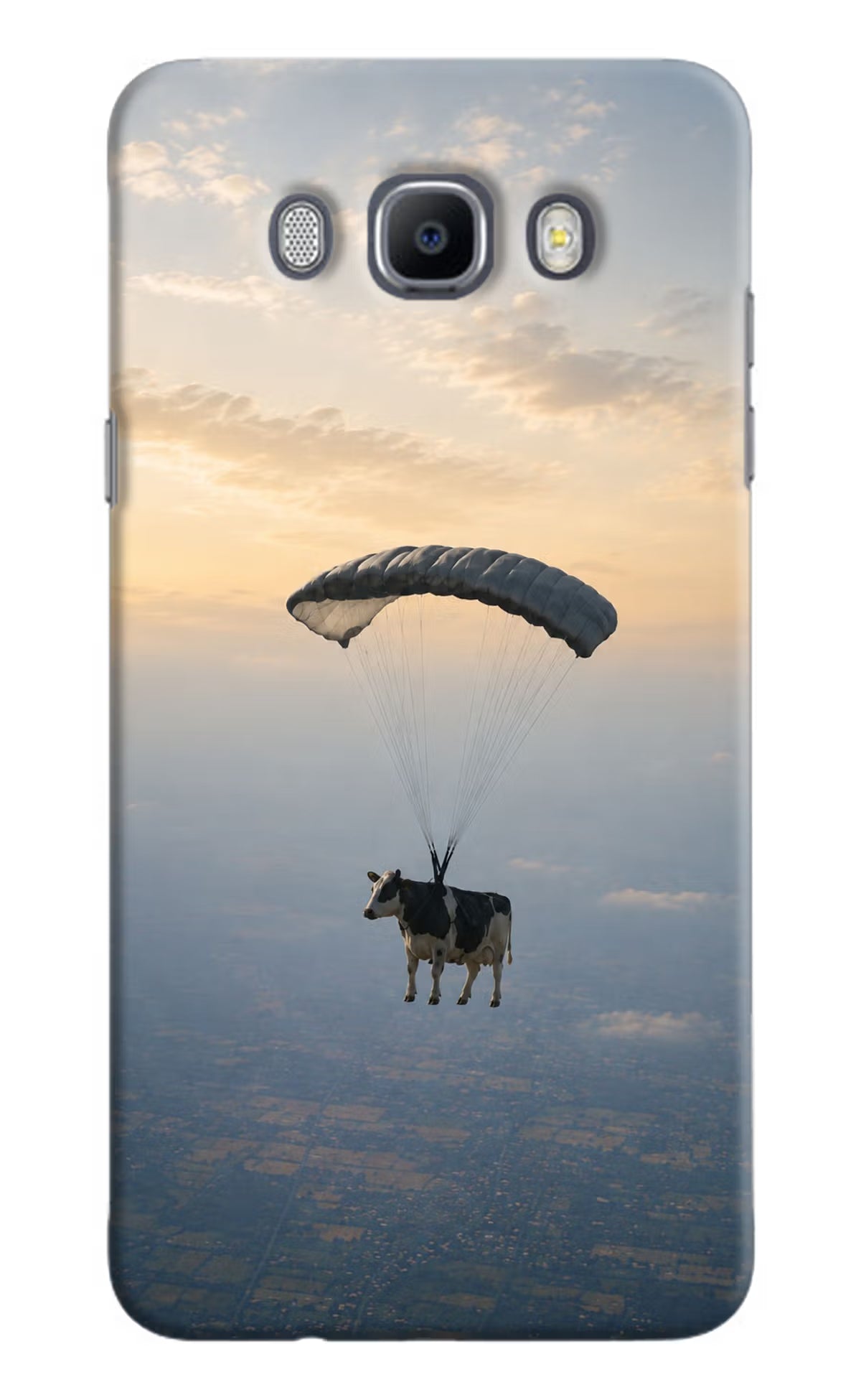 Skydiving Cow Samsung J7 2016 Back Cover - Skydiving Cow Samsung J7 2016 Back Cover Skydiving Cow Samsung J7 2016 Back Cover