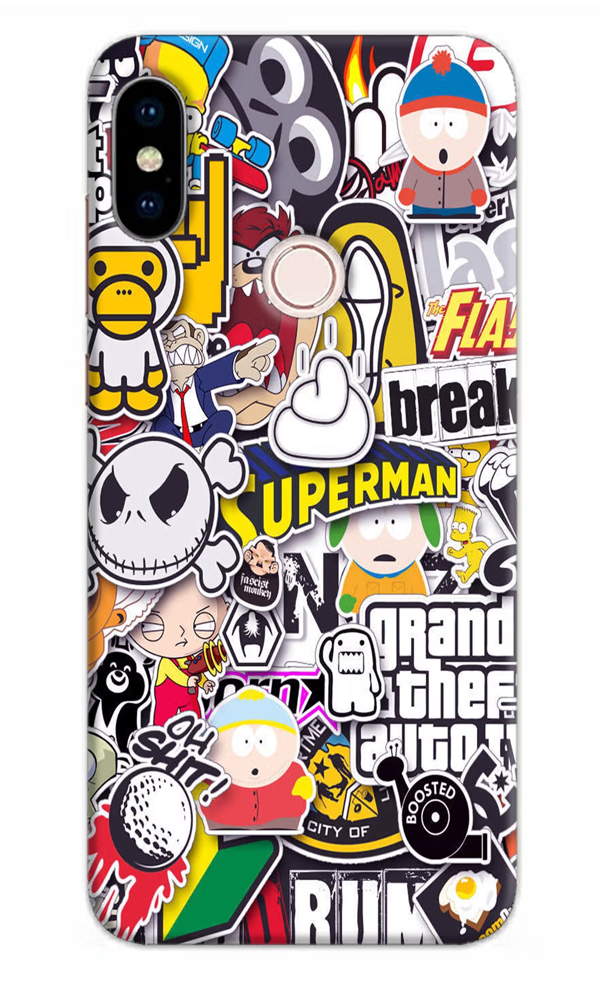 Sticker Bomb Redmi Note 5 Pro Back Cover - Sticker Bomb Redmi Note 5 Pro Hard Case Back Cover by Casekaro Sticker Bomb Redmi Note 5 Pro Hard Case Back Cover by Casekaro