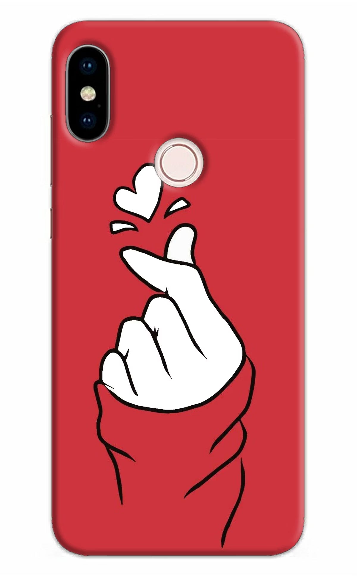 Korean Love Sign Redmi Note 5 Pro Back Cover - Korean Love Sign Redmi Note 5 Pro Hard Case Back Cover by Casekaro Korean Love Sign Redmi Note 5 Pro Hard Case Back Cover by Casekaro