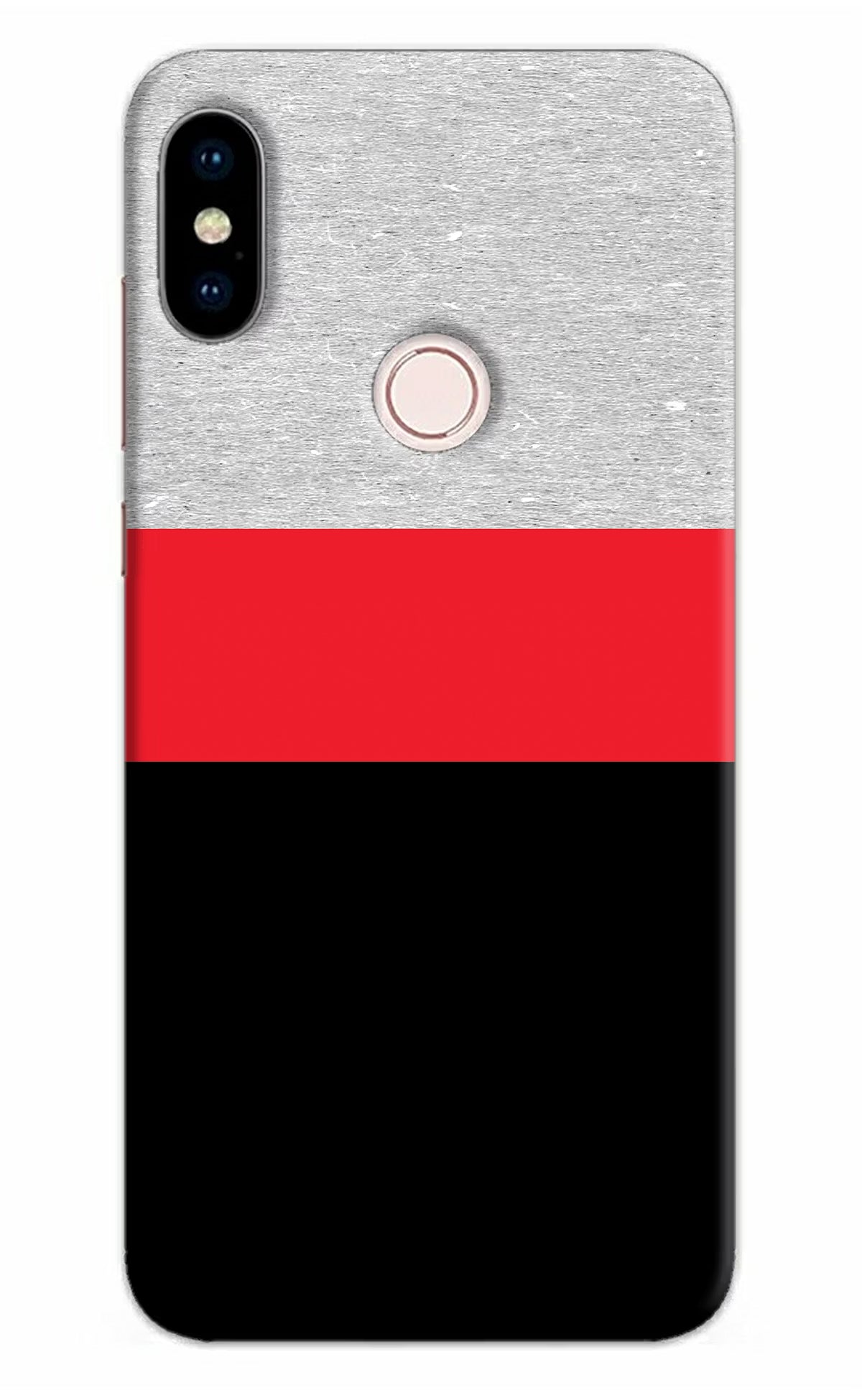 Tri Color Pattern Redmi Note 5 Pro Back Cover - Tri Color Pattern Redmi Note 5 Pro Hard Case Back Cover by Casekaro Tri Color Pattern Redmi Note 5 Pro Hard Case Back Cover by Casekaro