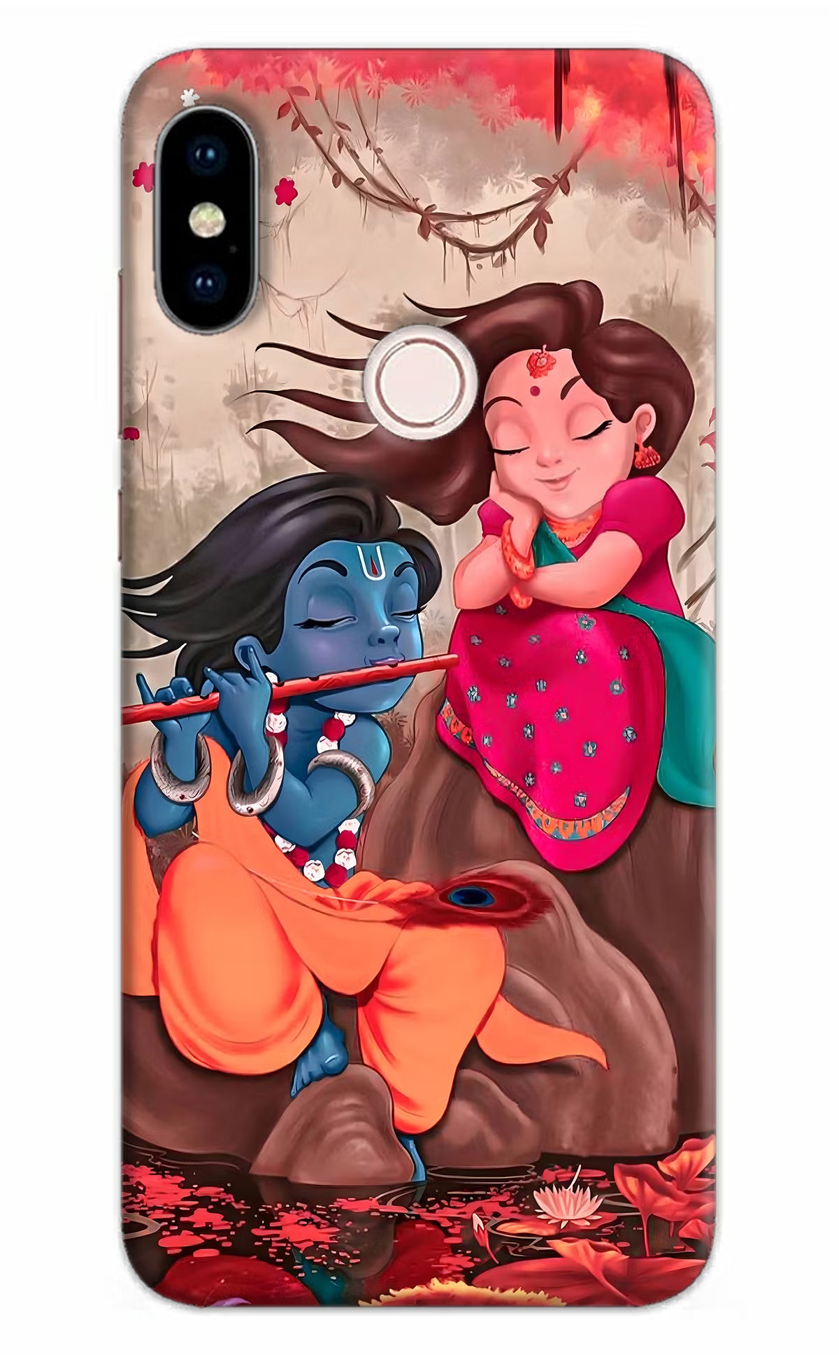 Radhe Krishna Redmi Note 5 Pro Back Cover - Radhe Krishna Redmi Note 5 Pro Hard Case Back Cover by Casekaro Radhe Krishna Redmi Note 5 Pro Hard Case Back Cover by Casekaro