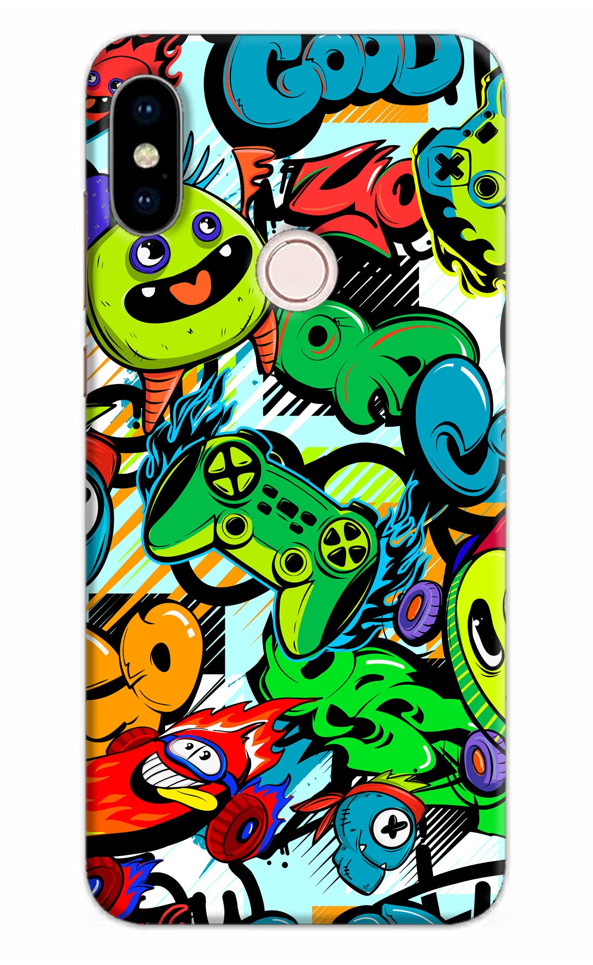 Game Doodle Redmi Note 5 Pro Back Cover - Game Doodle Redmi Note 5 Pro Hard Case Back Cover by Casekaro Game Doodle Redmi Note 5 Pro Hard Case Back Cover by Casekaro