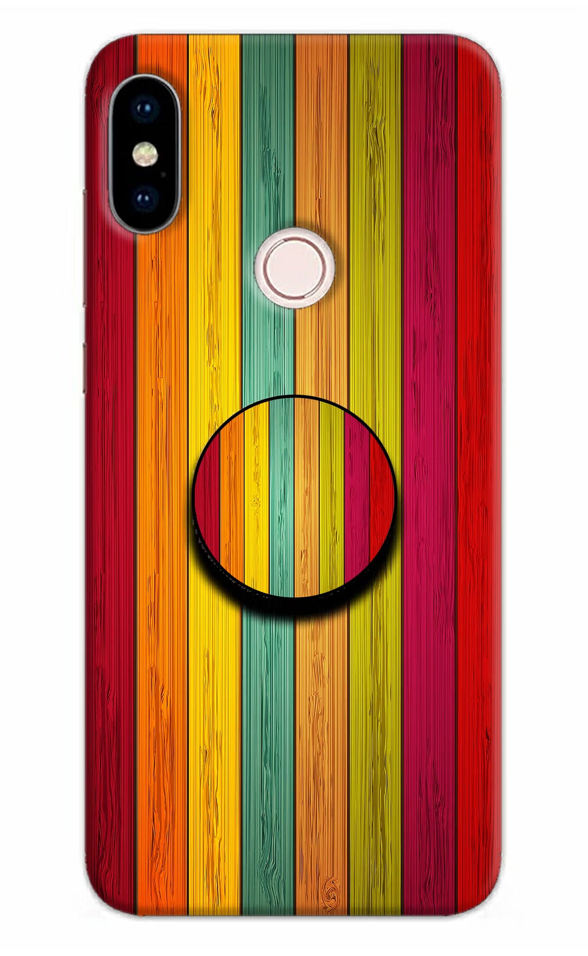 Multicolor Wooden Redmi Note 5 Pro Pop Case - Multicolor Wooden Redmi Note 5 Pro Pop Case by Casekaro Multicolor Wooden Redmi Note 5 Pro Pop Case by Casekaro
