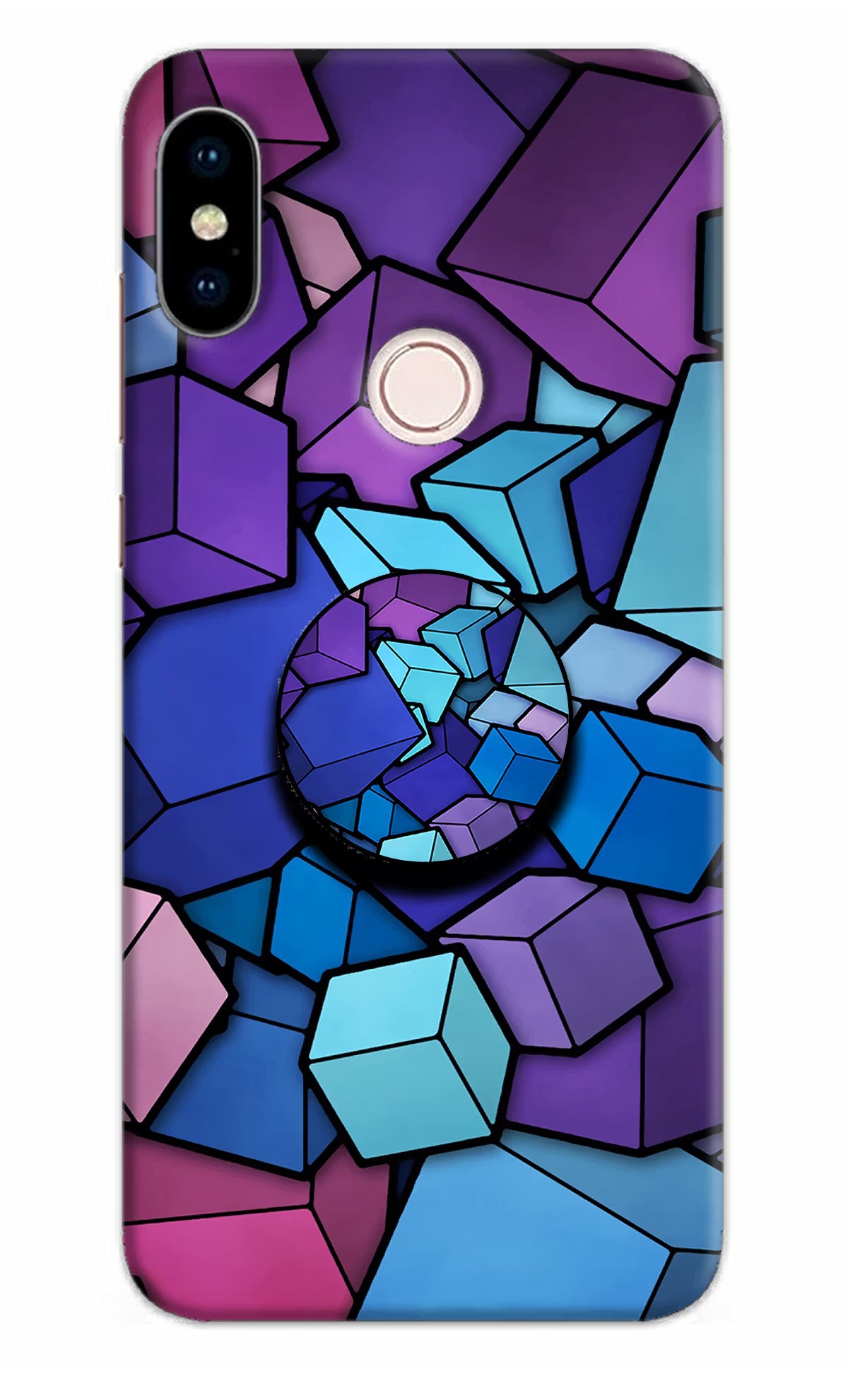 Cubic Abstract Redmi Note 5 Pro Pop Case - Cubic Abstract Redmi Note 5 Pro Pop Case by Casekaro Cubic Abstract Redmi Note 5 Pro Pop Case by Casekaro