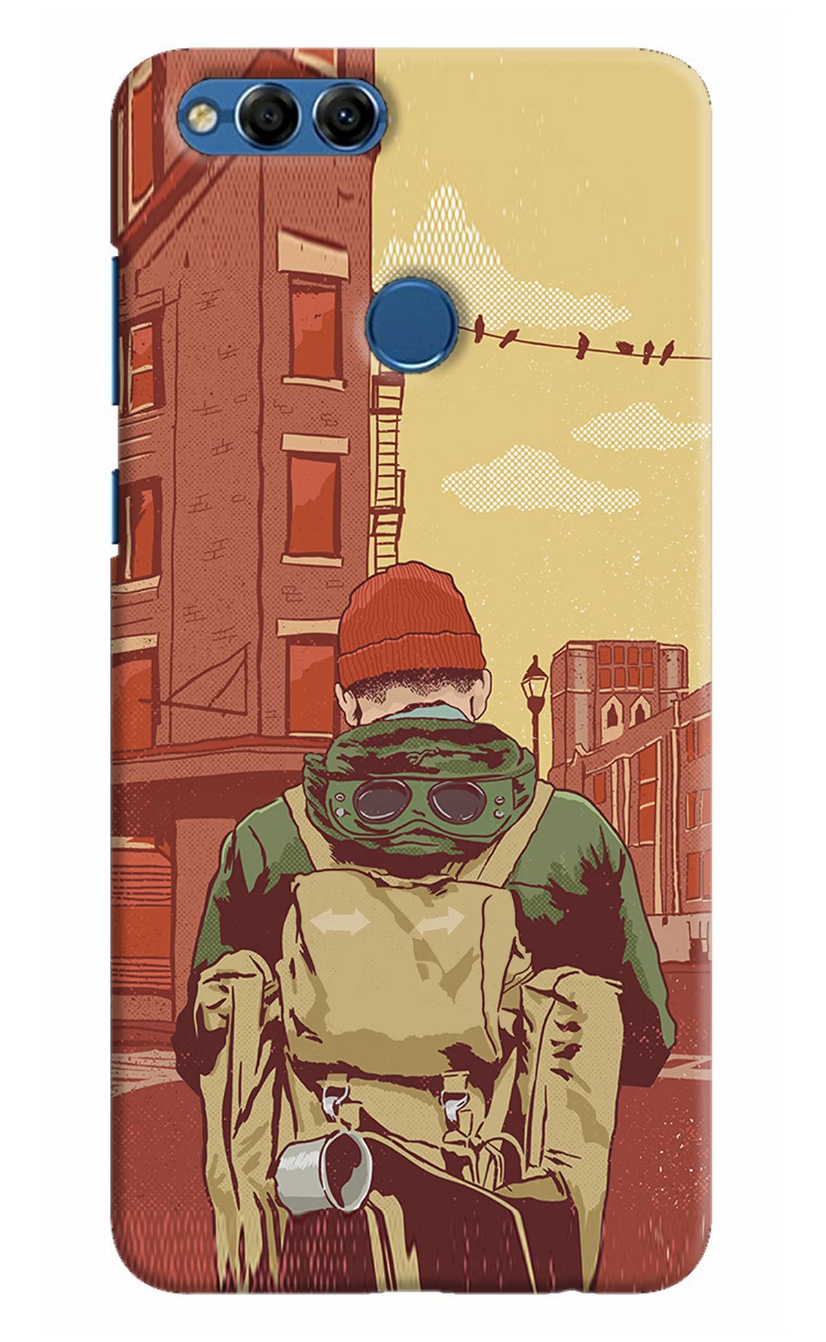 Adventurous Honor 7X Back Cover - Adventurous Honor 7X Hard Case Back Cover by Casekaro Adventurous Honor 7X Hard Case Back Cover by Casekaro