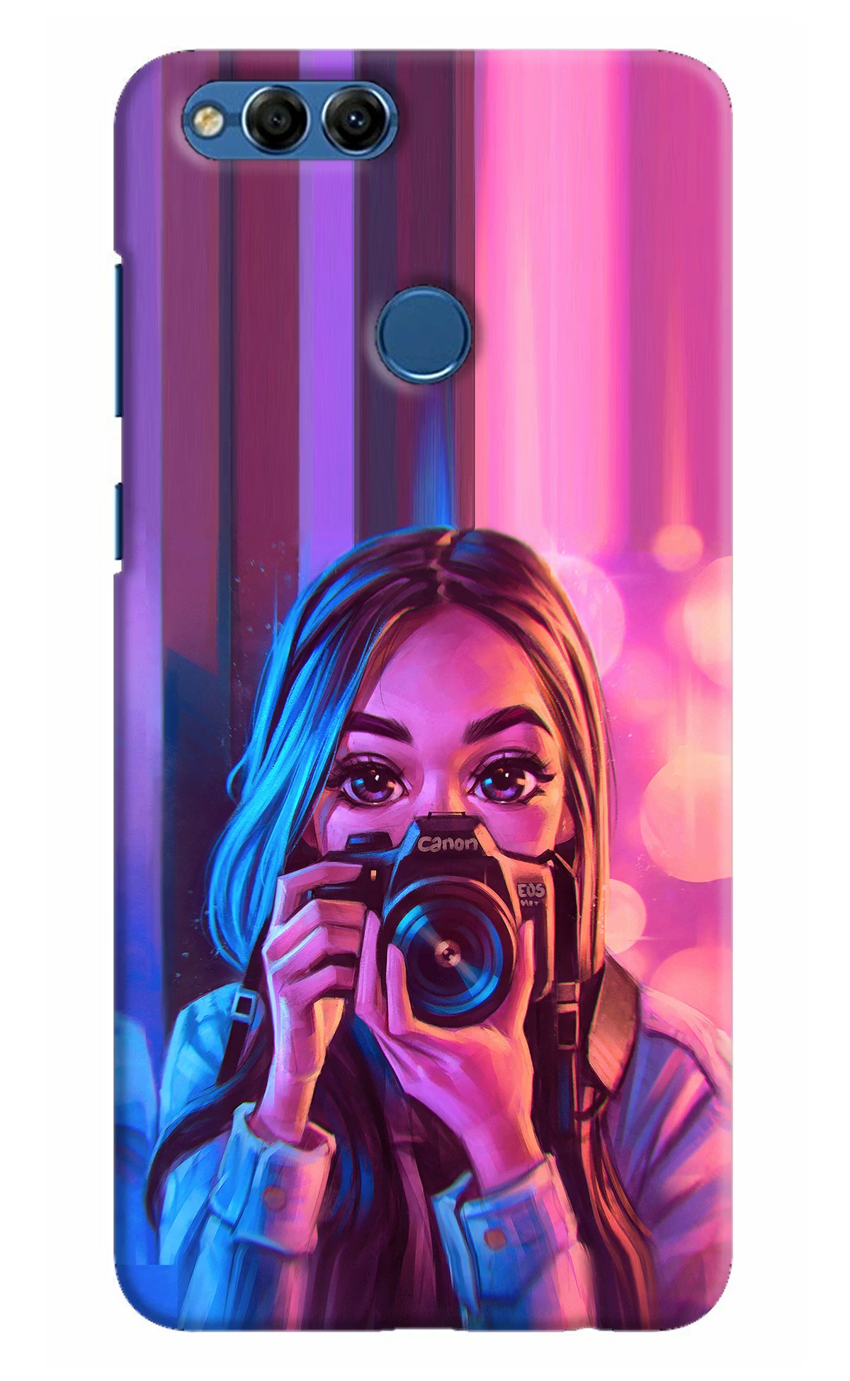 Girl Photographer Honor 7X Back Cover - Girl Photographer Honor 7X Hard Case Back Cover by Casekaro Girl Photographer Honor 7X Hard Case Back Cover by Casekaro