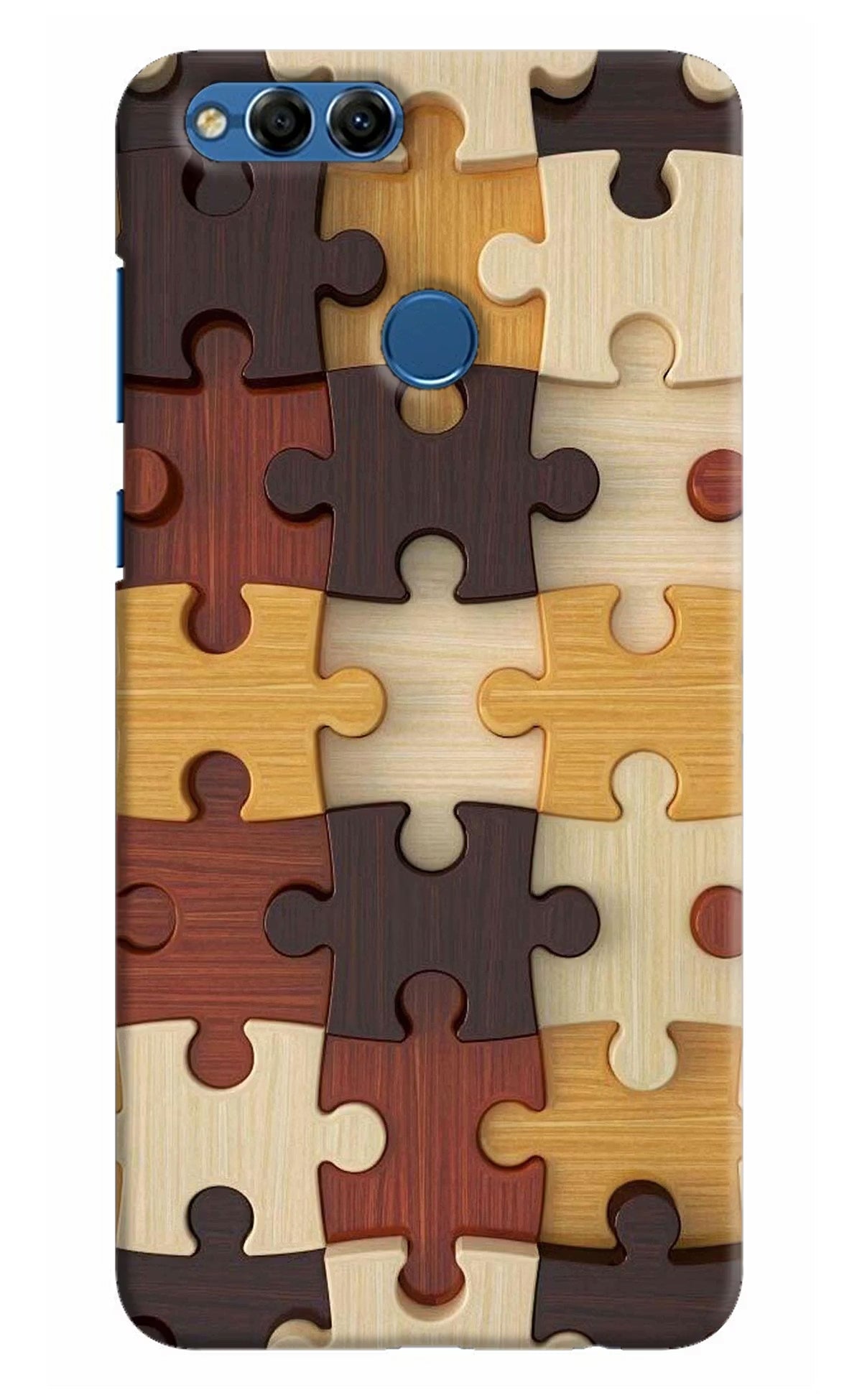 Wooden Puzzle Honor 7X Back Cover - Wooden Puzzle Honor 7X Hard Case Back Cover by Casekaro Wooden Puzzle Honor 7X Hard Case Back Cover by Casekaro