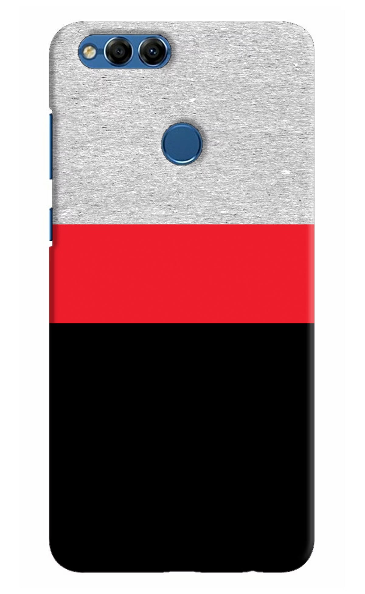 Tri Color Pattern Honor 7X Back Cover - Tri Color Pattern Honor 7X Hard Case Back Cover by Casekaro Tri Color Pattern Honor 7X Hard Case Back Cover by Casekaro