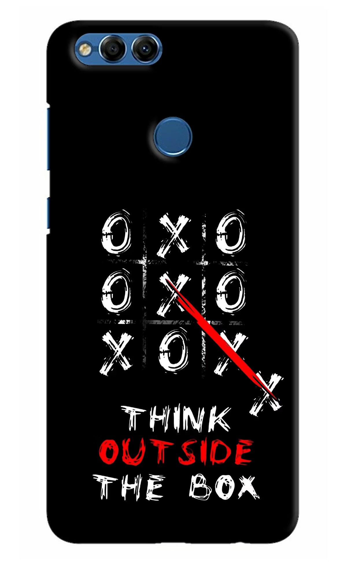 Think out of the BOX Honor 7X Back Cover - Think out of the BOX Honor 7X Hard Case Back Cover by Casekaro Think out of the BOX Honor 7X Hard Case Back Cover by Casekaro