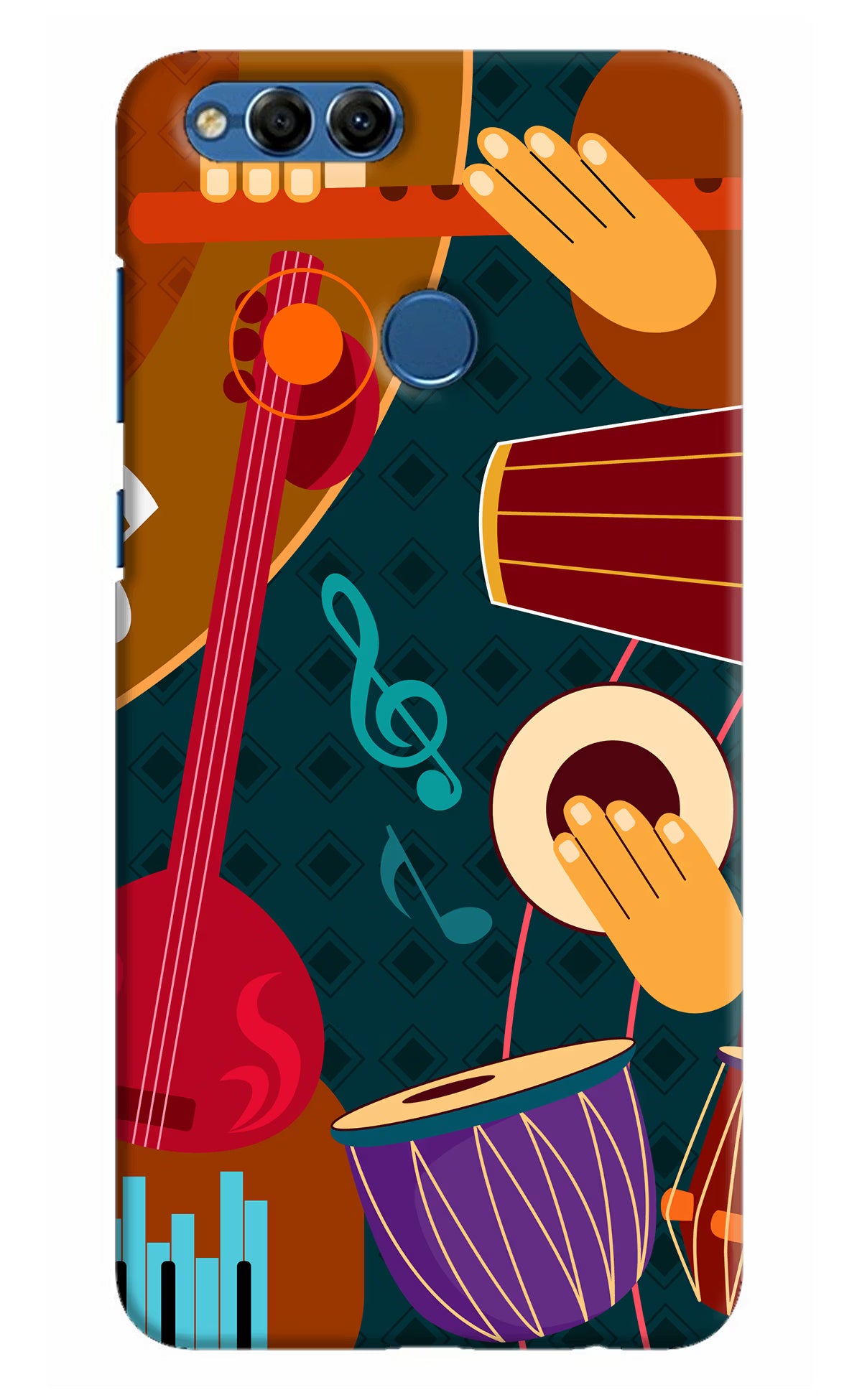 Music Instrument Honor 7X Back Cover - Music Instrument Honor 7X Hard Case Back Cover by Casekaro Music Instrument Honor 7X Hard Case Back Cover by Casekaro