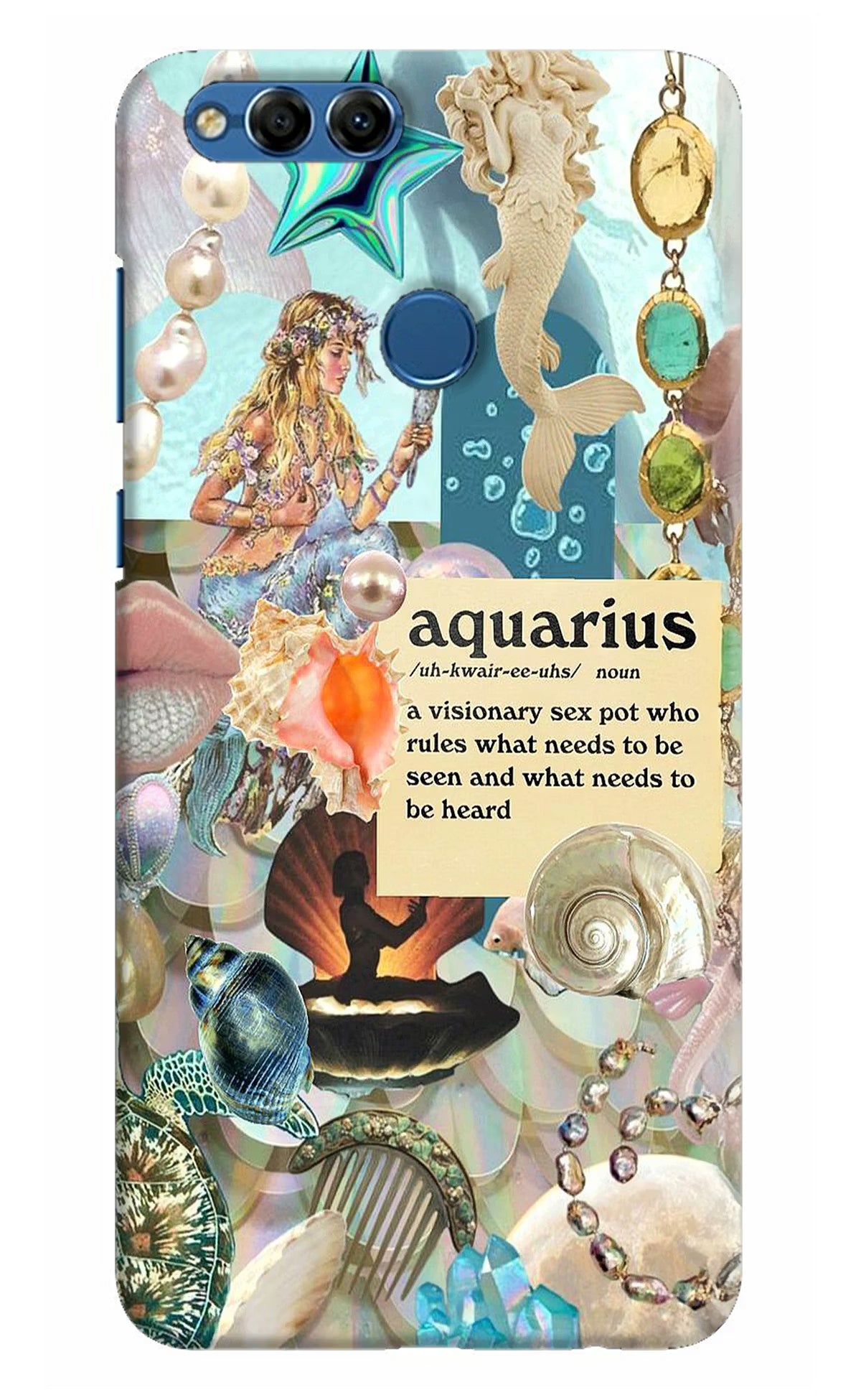 Aquarius Zodiac Honor 7X Back Cover - Aquarius Zodiac Honor 7X Hard Case Back Cover by Casekaro Aquarius Zodiac Honor 7X Hard Case Back Cover by Casekaro