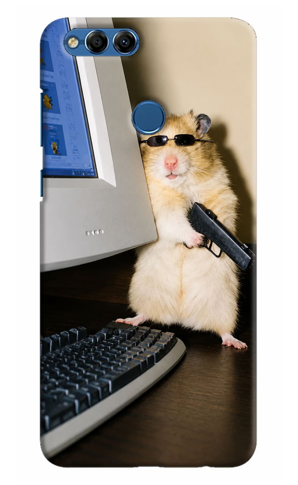 Hacker Hamster Honor 7X Back Cover - Hacker Hamster Honor 7X Back Cover Hacker Hamster Honor 7X Back Cover