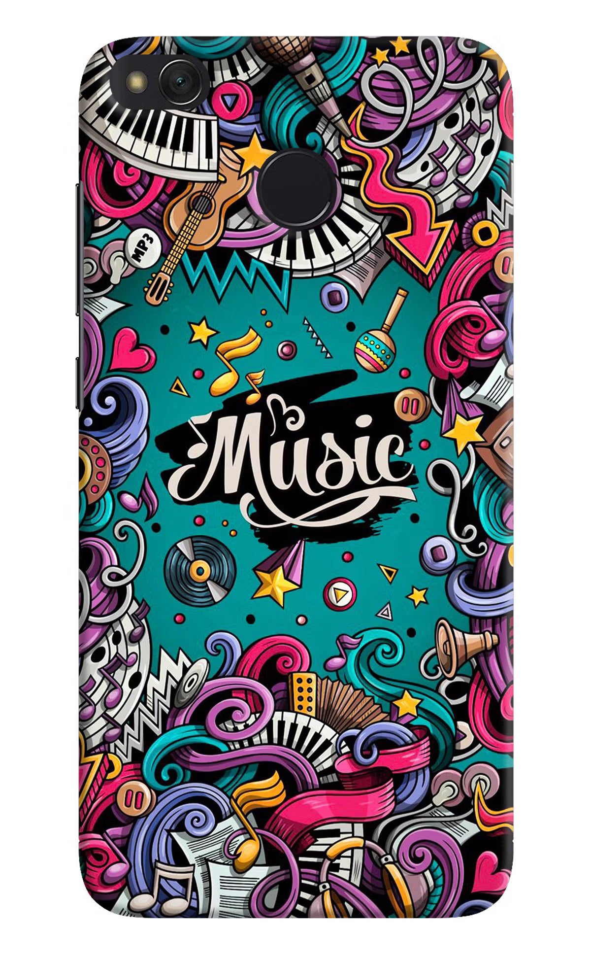 Music Graffiti Redmi 4 Back Cover - Music Graffiti Redmi 4 Hard Case Back Cover by Casekaro Music Graffiti Redmi 4 Hard Case Back Cover by Casekaro