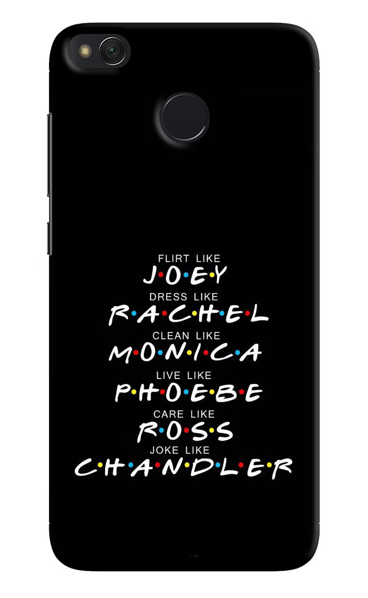 FRIENDS Character Redmi 4 Back Cover - FRIENDS Character Redmi 4 Hard Case Back Cover by Casekaro FRIENDS Character Redmi 4 Hard Case Back Cover by Casekaro