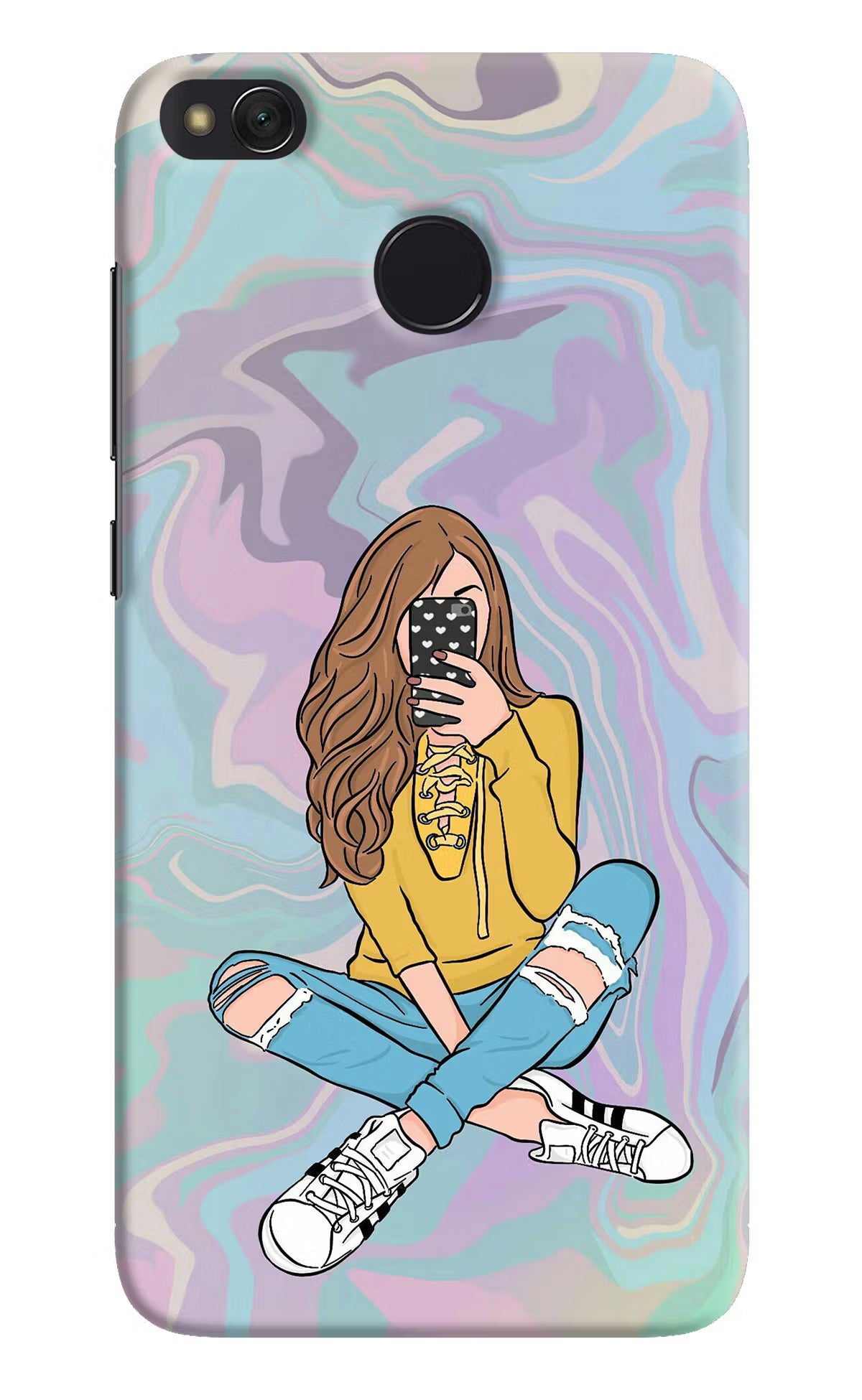 Selfie Girl Redmi 4 Back Cover - Selfie Girl Redmi 4 Hard Case Back Cover by Casekaro Selfie Girl Redmi 4 Hard Case Back Cover by Casekaro