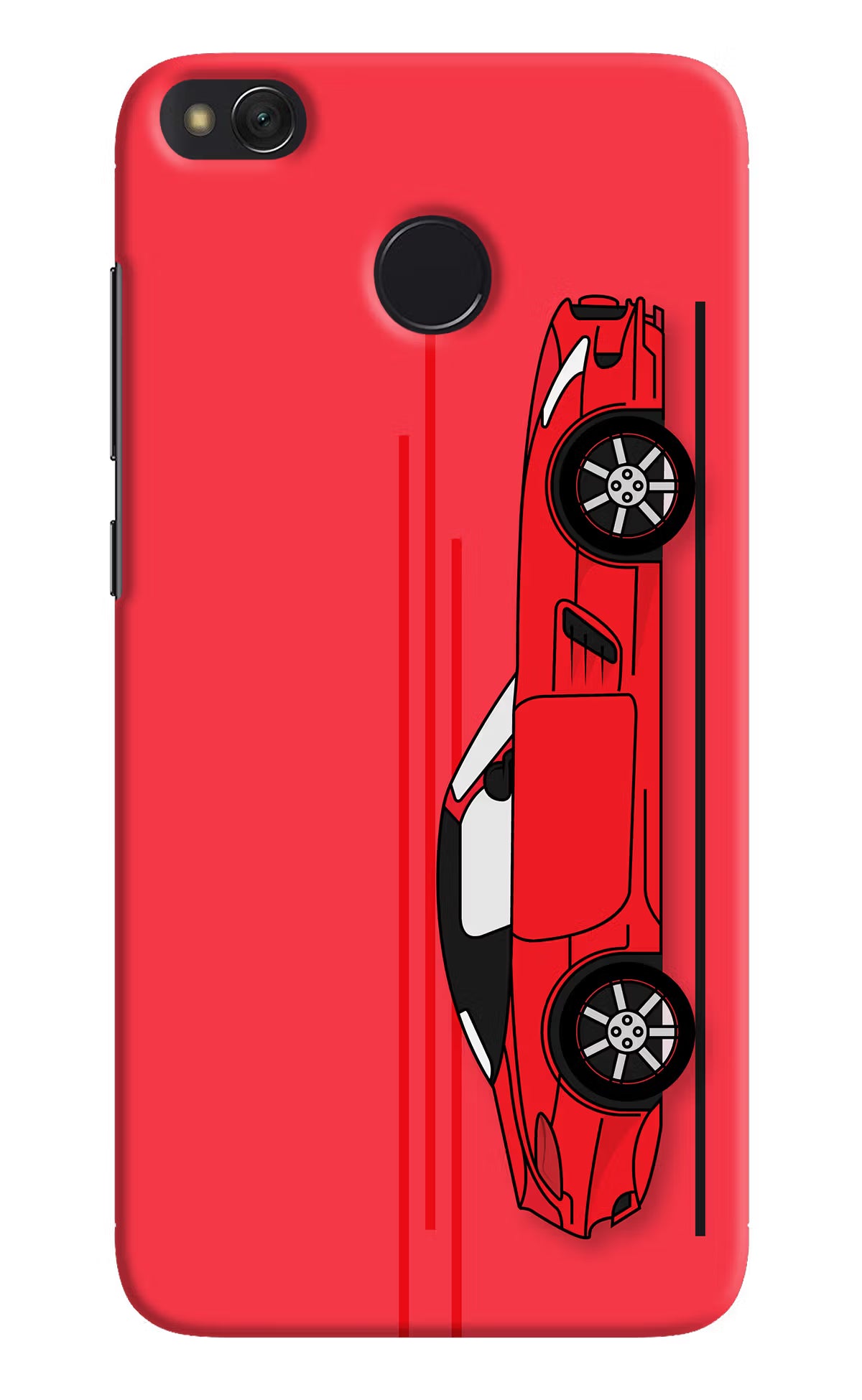 Red Velocity Redmi 4 Back Cover - Red Velocity Redmi 4 Hard Case Back Cover by Casekaro Red Velocity Redmi 4 Hard Case Back Cover by Casekaro