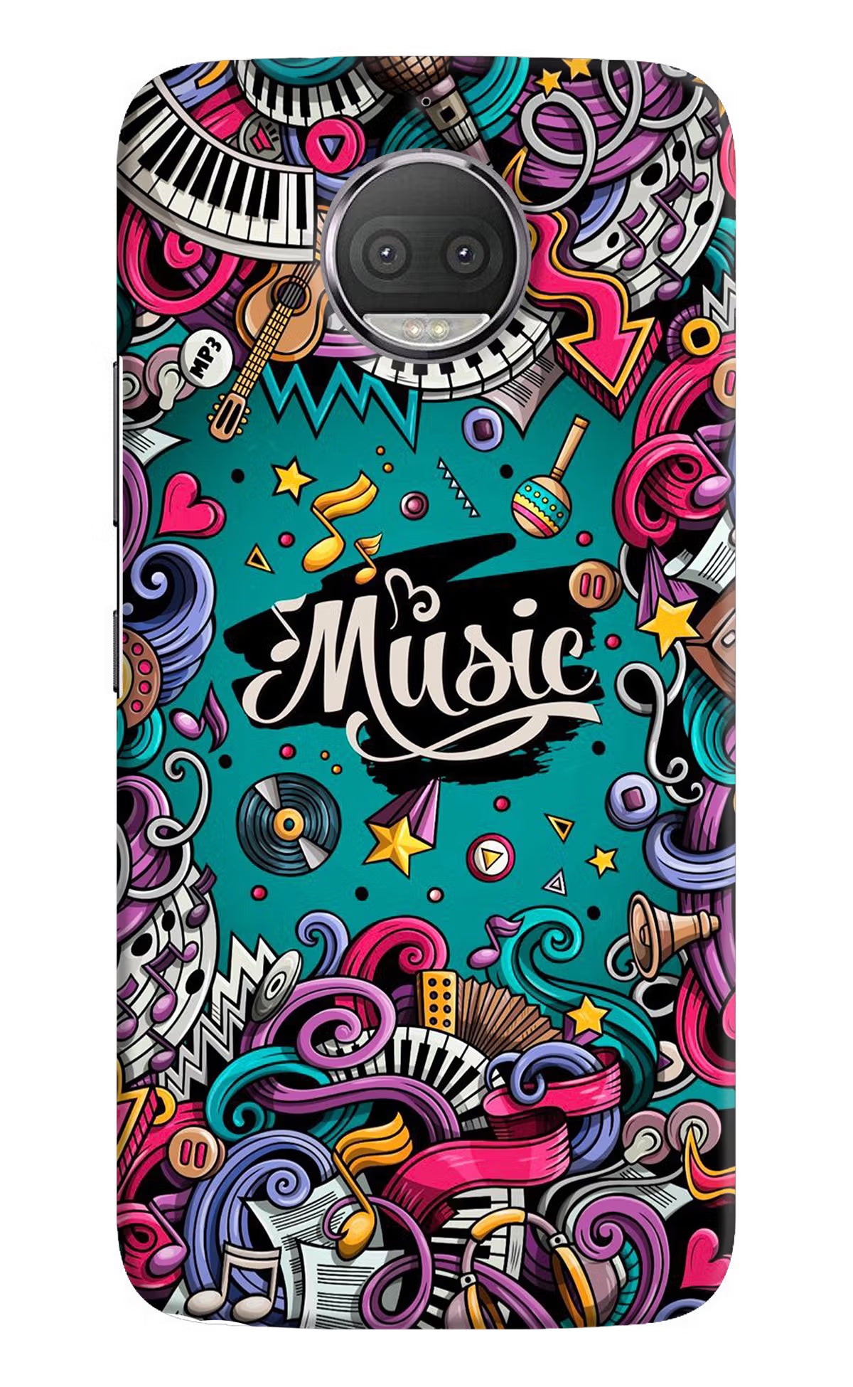 Music Graffiti Moto G5S plus Back Cover - Music Graffiti Moto G5S plus Hard Case Back Cover by Casekaro Music Graffiti Moto G5S plus Hard Case Back Cover by Casekaro
