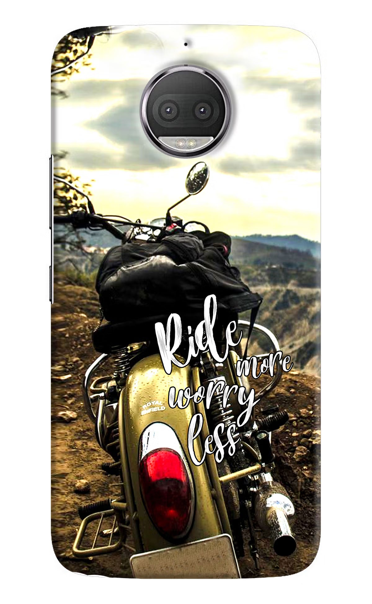 Ride More Worry Less Moto G5S plus Back Cover - Ride More Worry Less Moto G5S plus Hard Case Back Cover by Casekaro Ride More Worry Less Moto G5S plus Hard Case Back Cover by Casekaro