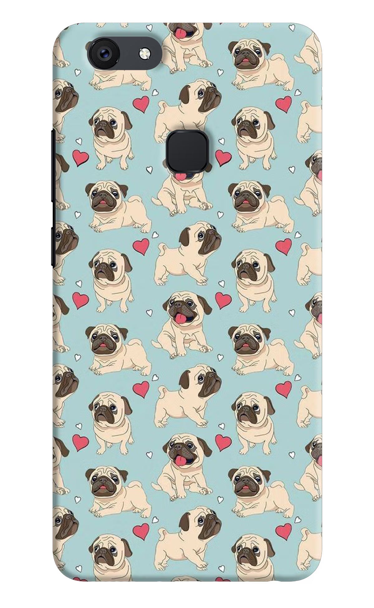 Pug Dog Vivo V7 plus Back Cover - Pug Dog Vivo V7 plus Hard Case Back Cover by Casekaro Pug Dog Vivo V7 plus Hard Case Back Cover by Casekaro