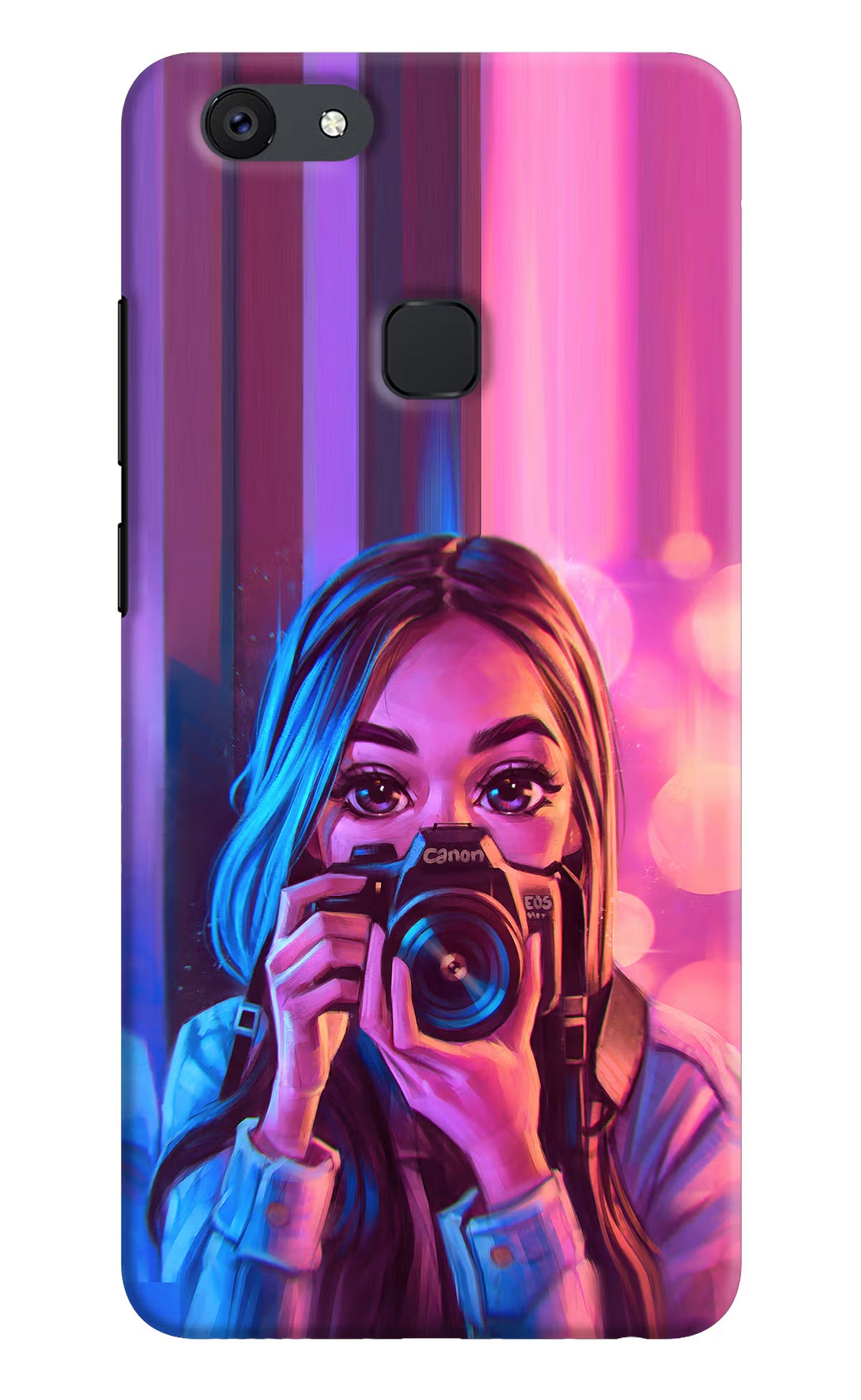 Girl Photographer Vivo V7 plus Back Cover - Girl Photographer Vivo V7 plus Hard Case Back Cover by Casekaro Girl Photographer Vivo V7 plus Hard Case Back Cover by Casekaro