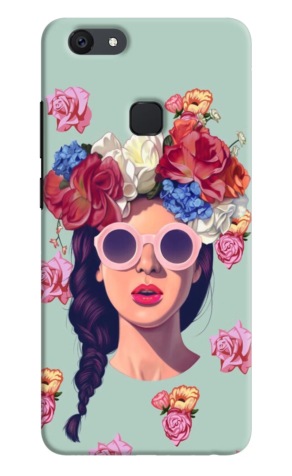 Pretty Girl Vivo V7 plus Back Cover - Pretty Girl Vivo V7 plus Hard Case Back Cover by Casekaro Pretty Girl Vivo V7 plus Hard Case Back Cover by Casekaro