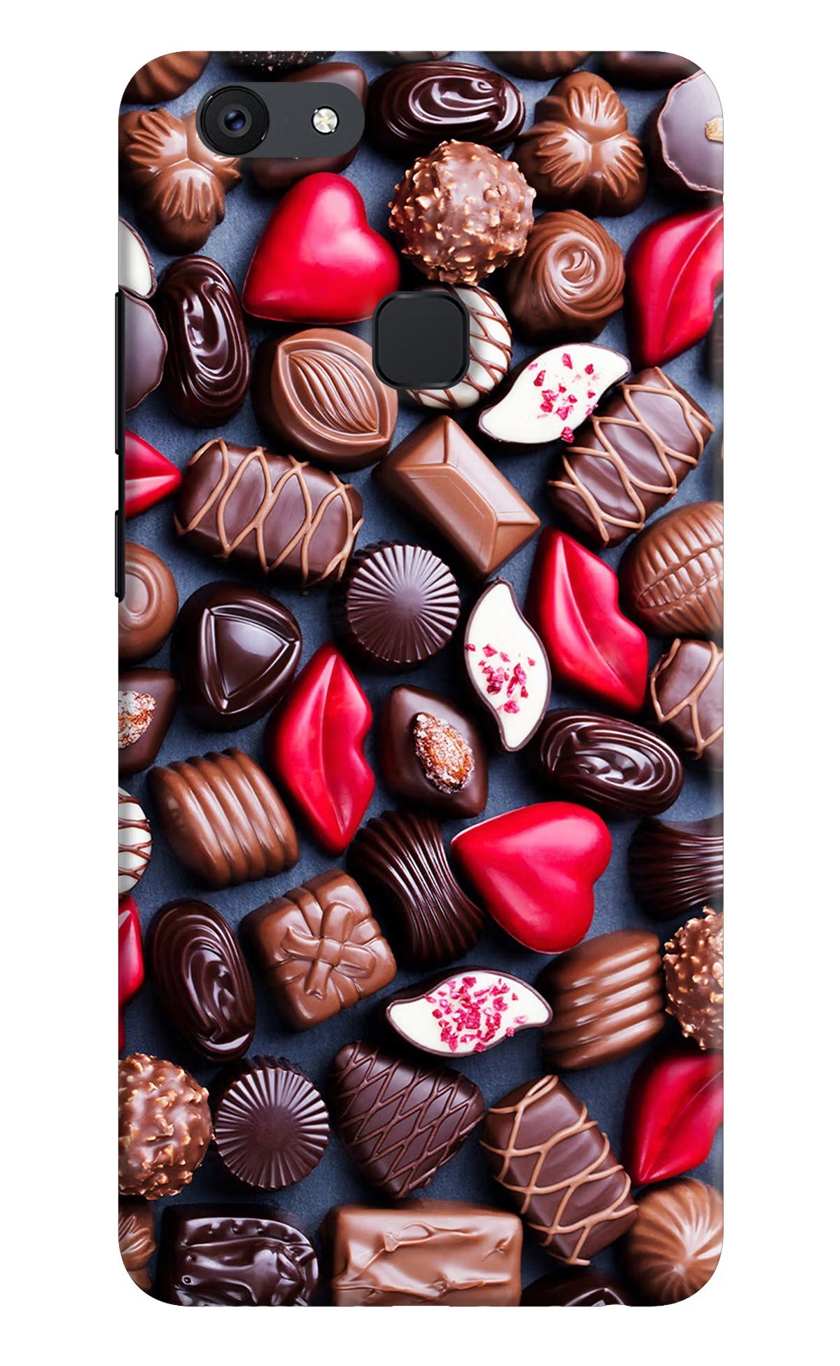 Chocolates Vivo V7 plus Back Cover - Chocolates Vivo V7 plus Hard Case Back Cover by Casekaro Chocolates Vivo V7 plus Hard Case Back Cover by Casekaro