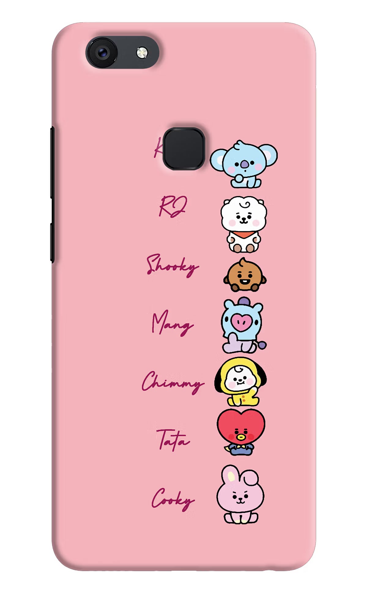 BTS names Vivo V7 plus Back Cover - BTS names Vivo V7 plus Hard Case Back Cover by Casekaro BTS names Vivo V7 plus Hard Case Back Cover by Casekaro