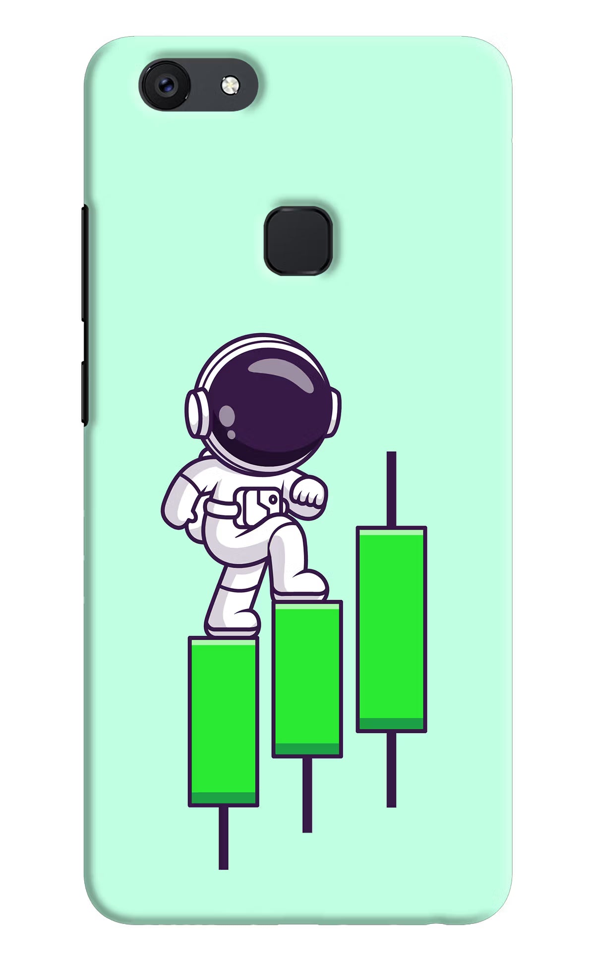 Astronaut Trader Vivo V7 plus Back Cover - Astronaut Trader Vivo V7 plus Hard Case Back Cover by Casekaro Astronaut Trader Vivo V7 plus Hard Case Back Cover by Casekaro