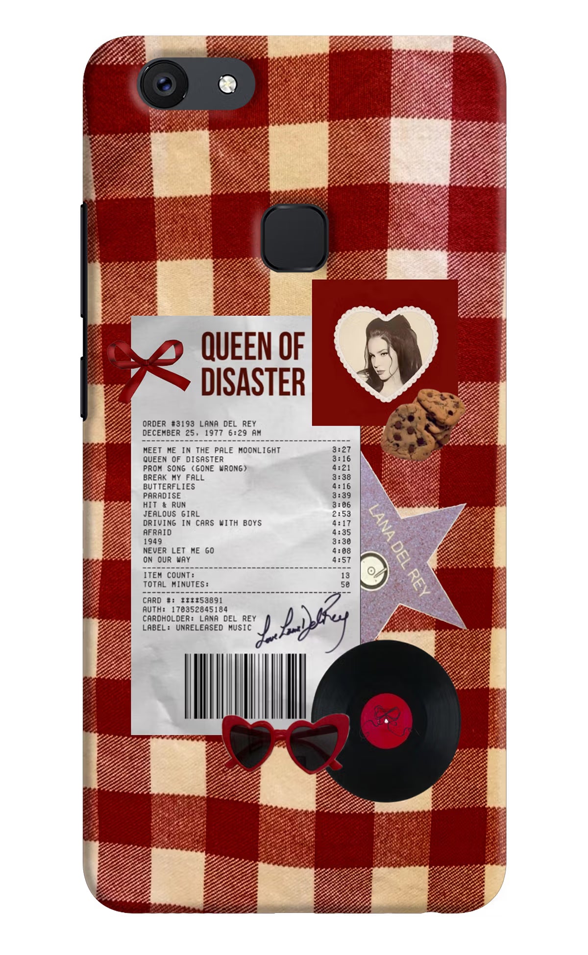 Queen of Disaster Vivo V7 plus Back Cover - Queen of Disaster Vivo V7 plus Hard Case Back Cover by Casekaro Queen of Disaster Vivo V7 plus Hard Case Back Cover by Casekaro