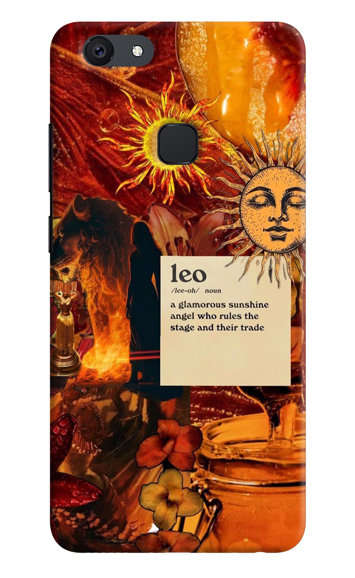 Leo Zodiac Vivo V7 plus Back Cover - Leo Zodiac Vivo V7 plus Hard Case Back Cover by Casekaro Leo Zodiac Vivo V7 plus Hard Case Back Cover by Casekaro