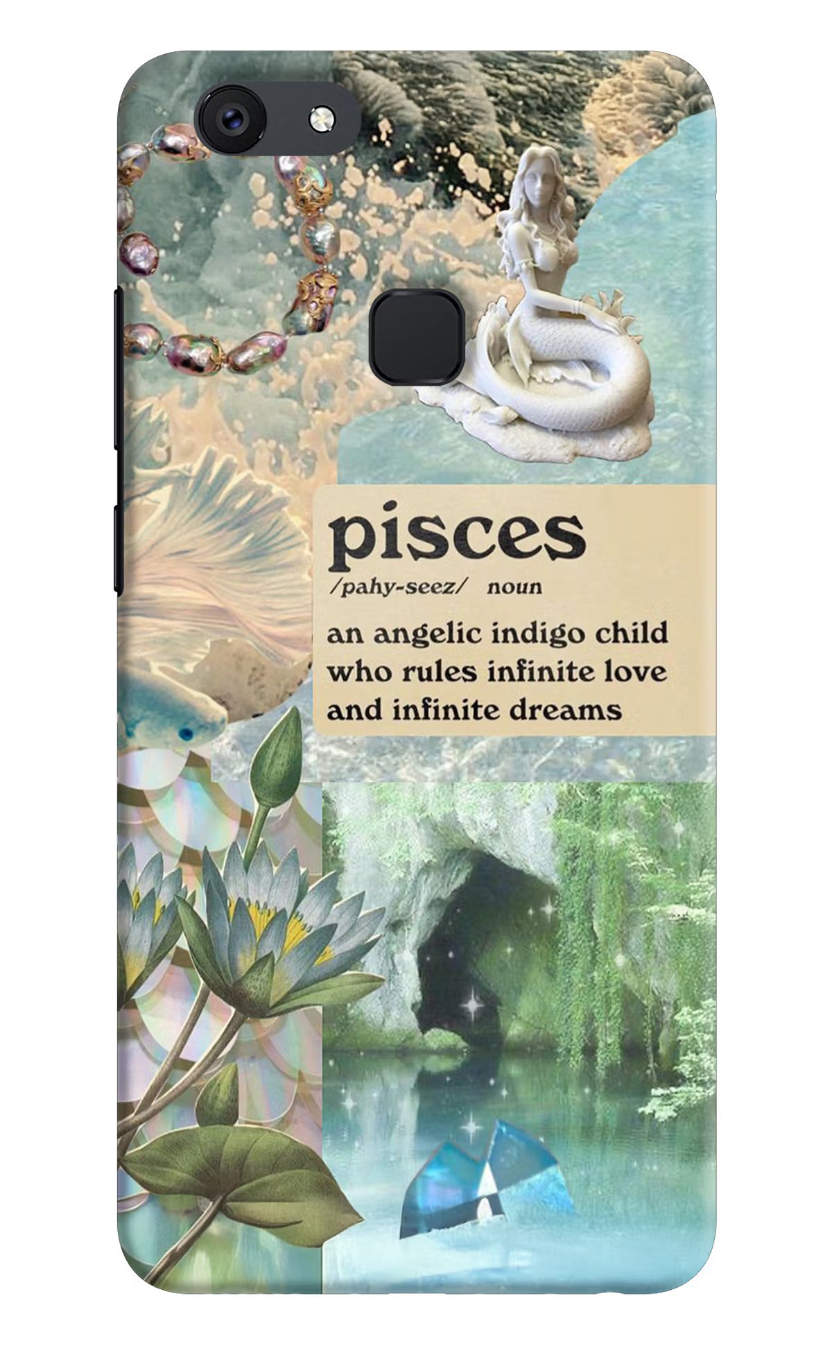 Pisces Zodiac Vivo V7 plus Back Cover - Pisces Zodiac Vivo V7 plus Hard Case Back Cover by Casekaro Pisces Zodiac Vivo V7 plus Hard Case Back Cover by Casekaro