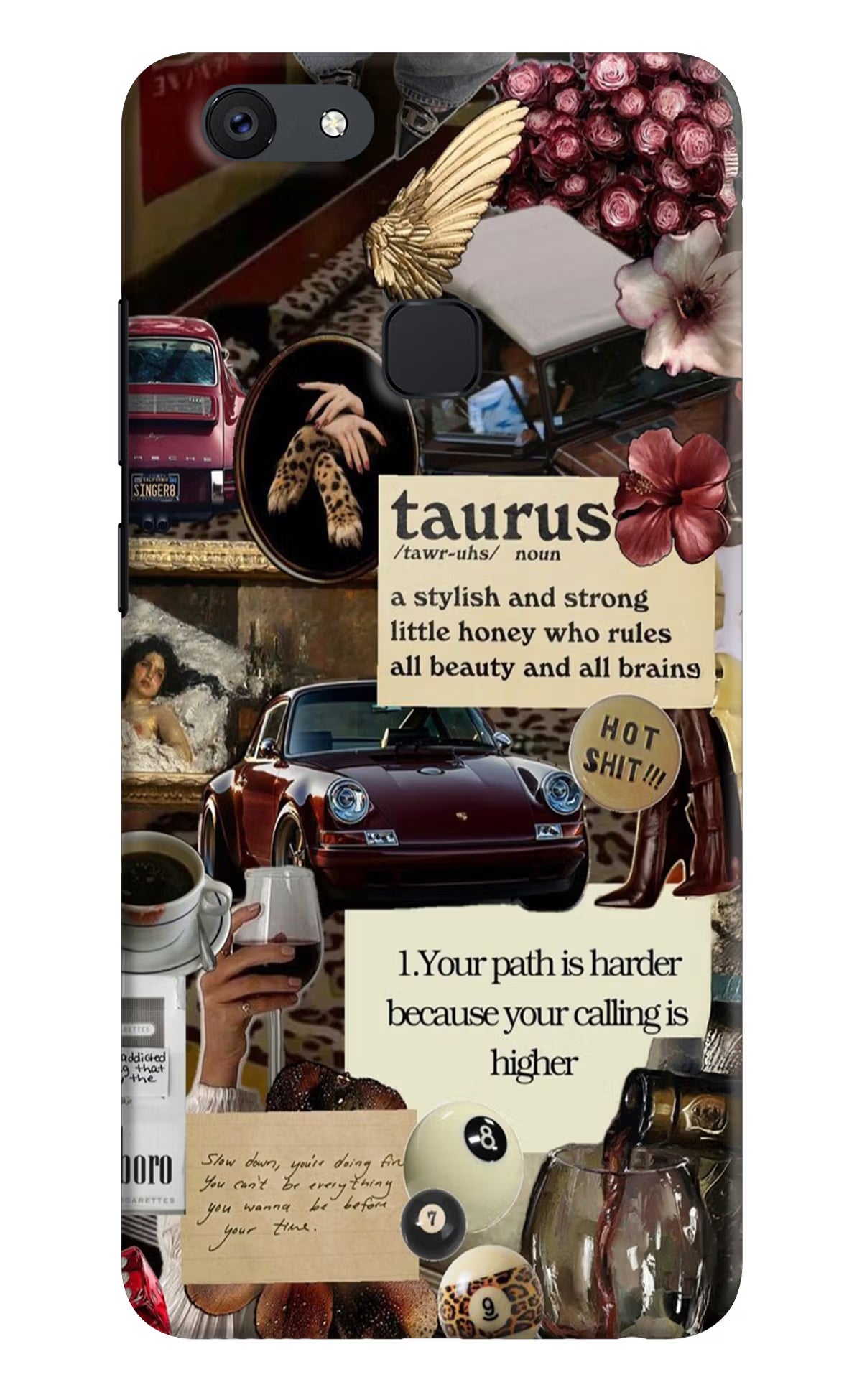 Taurus Zodiac Vivo V7 plus Back Cover - Taurus Zodiac Vivo V7 plus Hard Case Back Cover by Casekaro Taurus Zodiac Vivo V7 plus Hard Case Back Cover by Casekaro