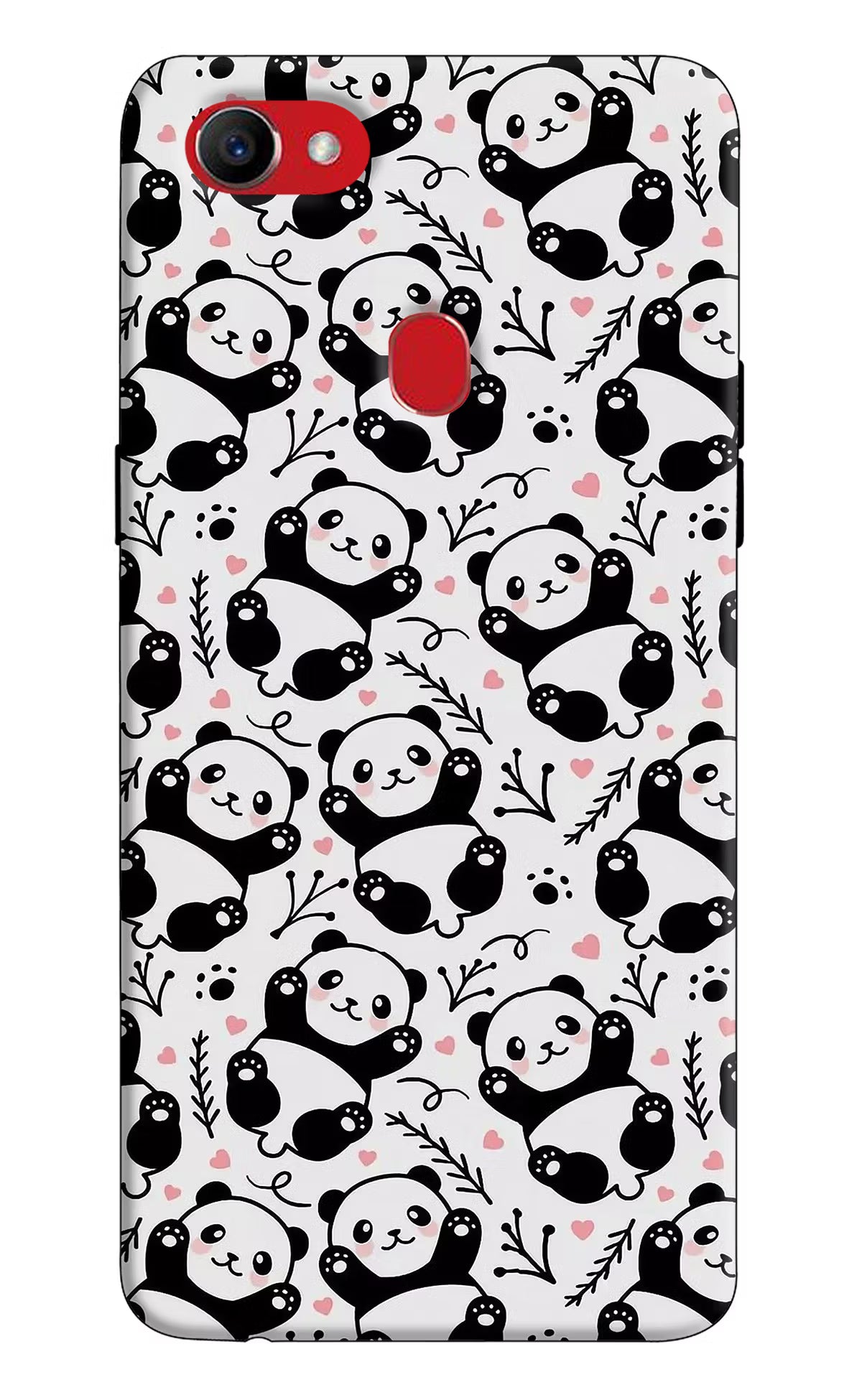 Cute Panda Oppo F7 Back Cover - Cute Panda Oppo F7 Hard Case Back Cover by Casekaro Cute Panda Oppo F7 Hard Case Back Cover by Casekaro