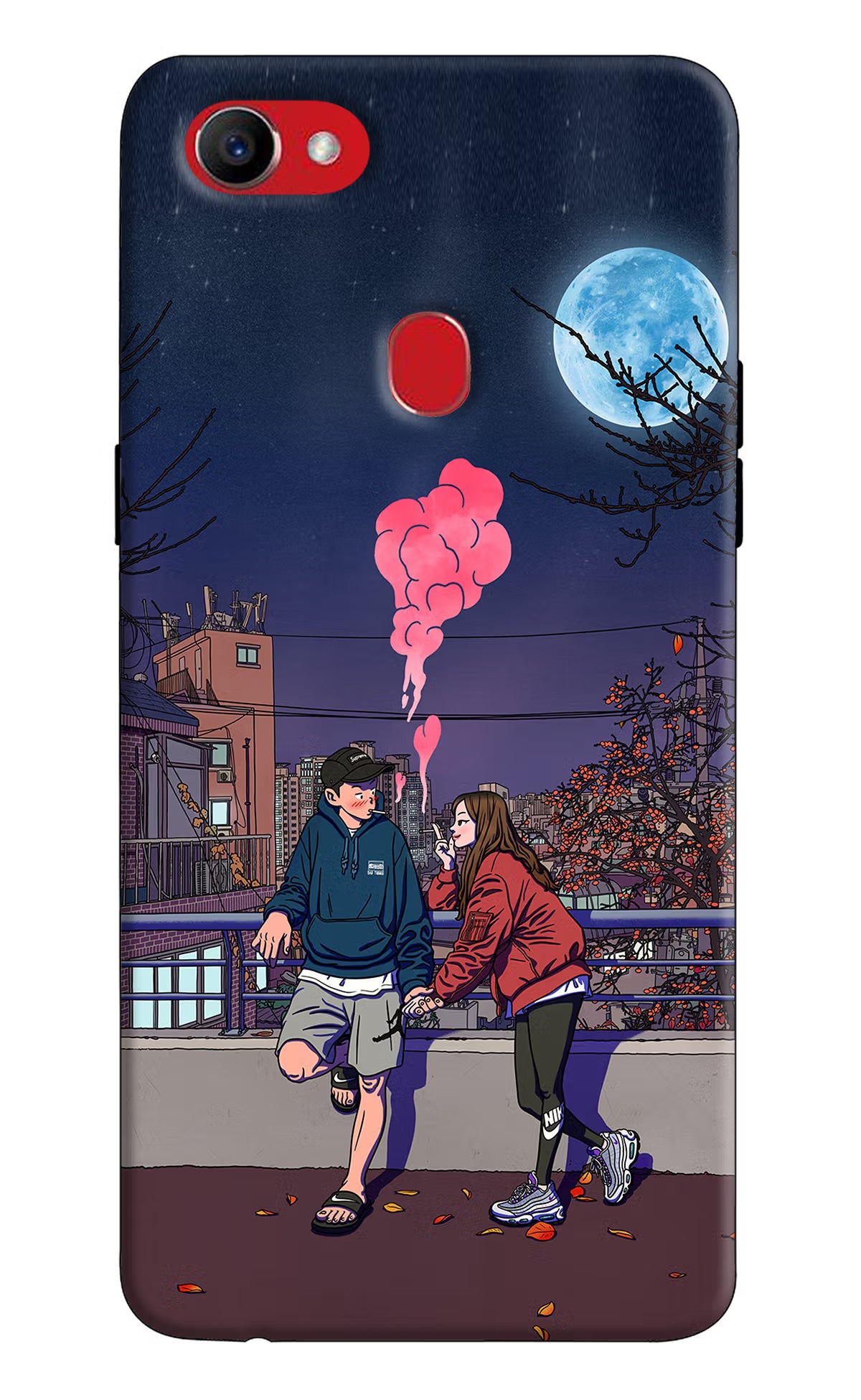 Chilling Couple Oppo F7 Back Cover - Chilling Couple Oppo F7 Hard Case Back Cover by Casekaro Chilling Couple Oppo F7 Hard Case Back Cover by Casekaro