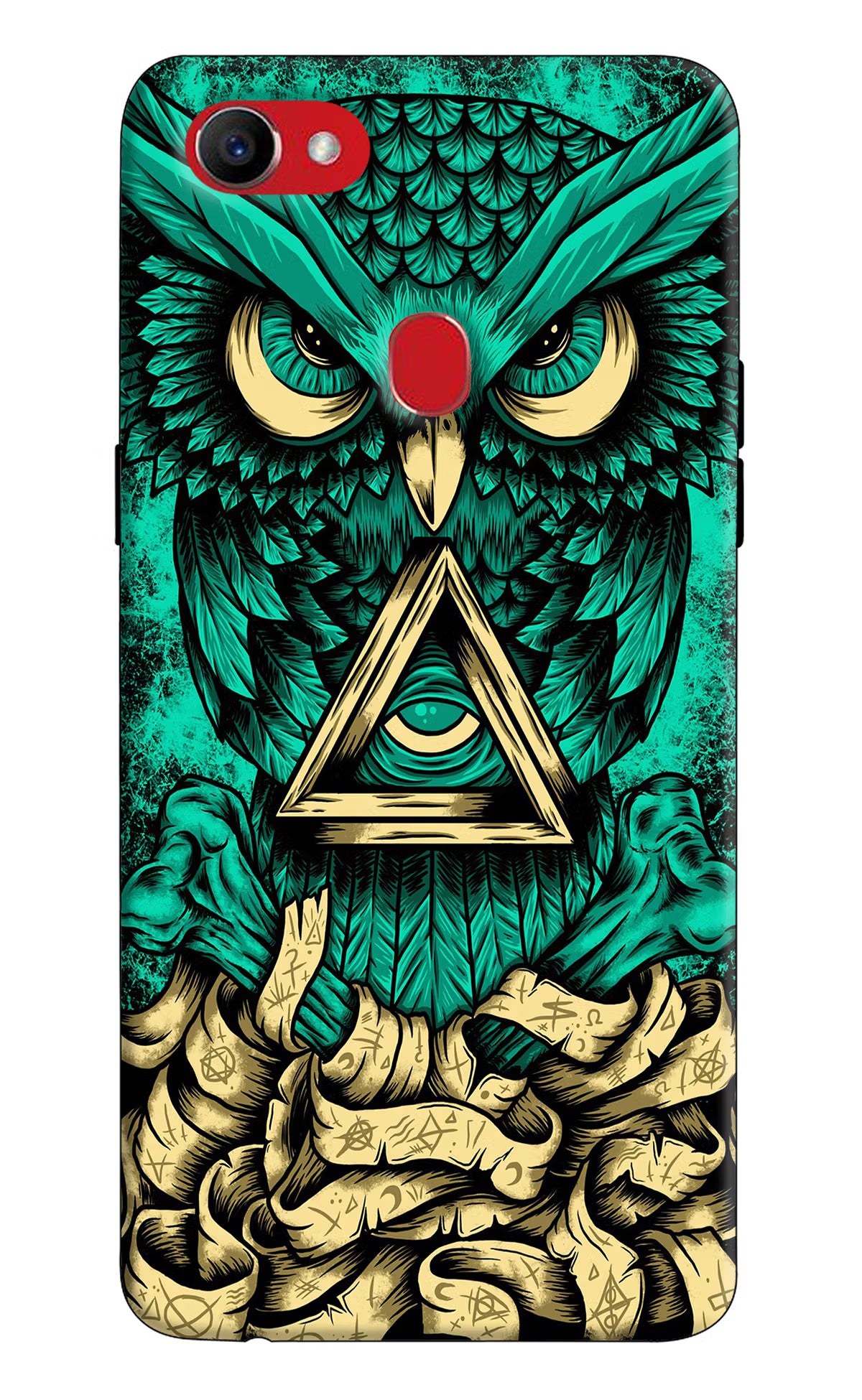 Green Owl Oppo F7 Back Cover - Green Owl Oppo F7 Hard Case Back Cover by Casekaro Green Owl Oppo F7 Hard Case Back Cover by Casekaro
