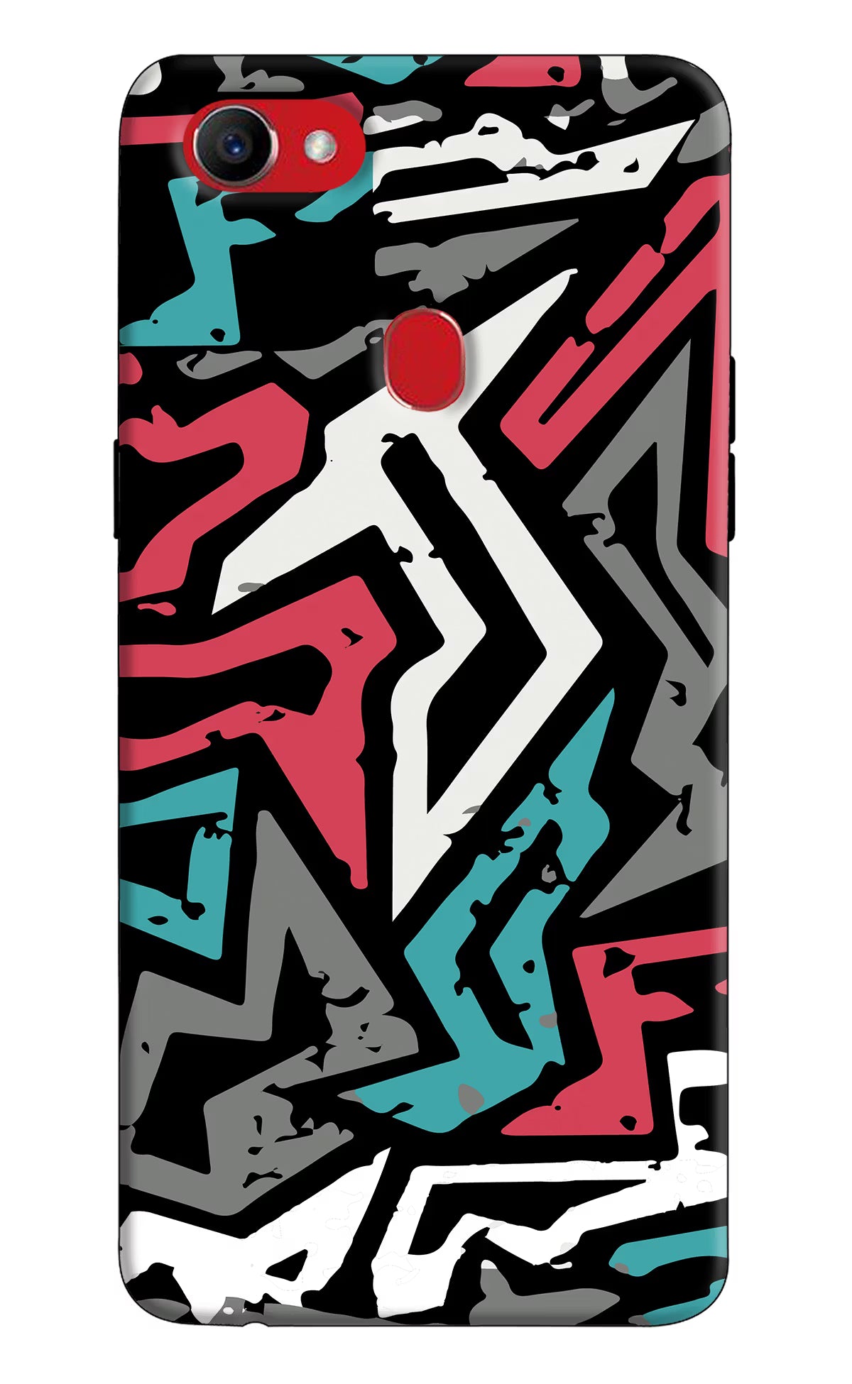 Geometric Graffiti Oppo F7 Back Cover - Geometric Graffiti Oppo F7 Hard Case Back Cover by Casekaro Geometric Graffiti Oppo F7 Hard Case Back Cover by Casekaro