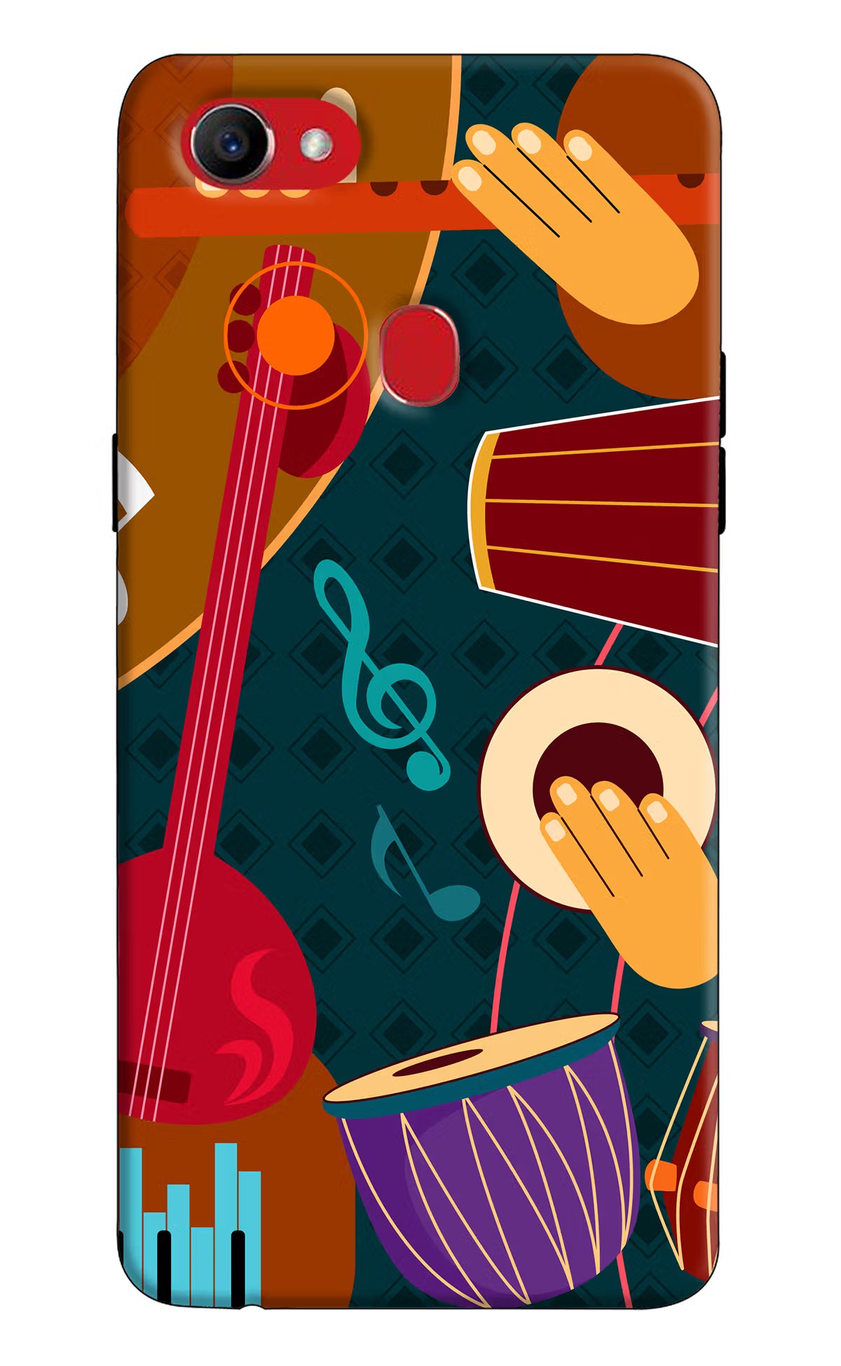 Music Instrument Oppo F7 Back Cover - Music Instrument Oppo F7 Hard Case Back Cover by Casekaro Music Instrument Oppo F7 Hard Case Back Cover by Casekaro