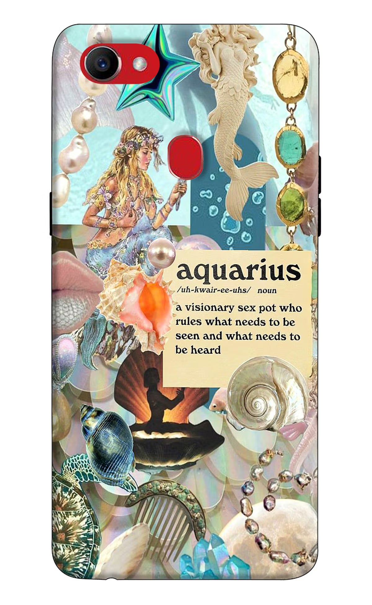Aquarius Zodiac Oppo F7 Back Cover - Aquarius Zodiac Oppo F7 Hard Case Back Cover by Casekaro Aquarius Zodiac Oppo F7 Hard Case Back Cover by Casekaro