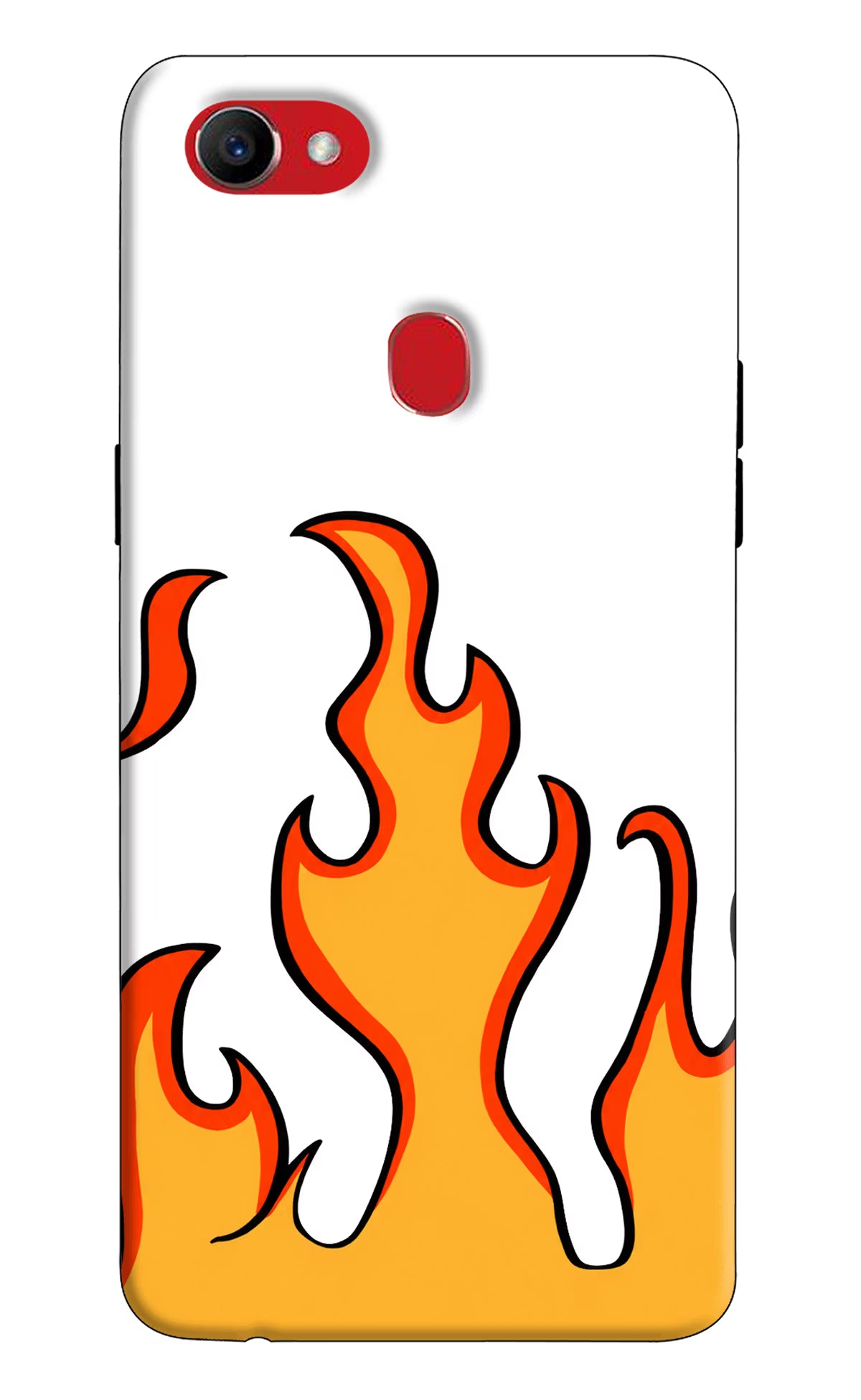 Fired Up – White Oppo F7 Back Cover - Fired Up – White Oppo F7 Hard Case Back Cover by Casekaro Fired Up – White Oppo F7 Hard Case Back Cover by Casekaro