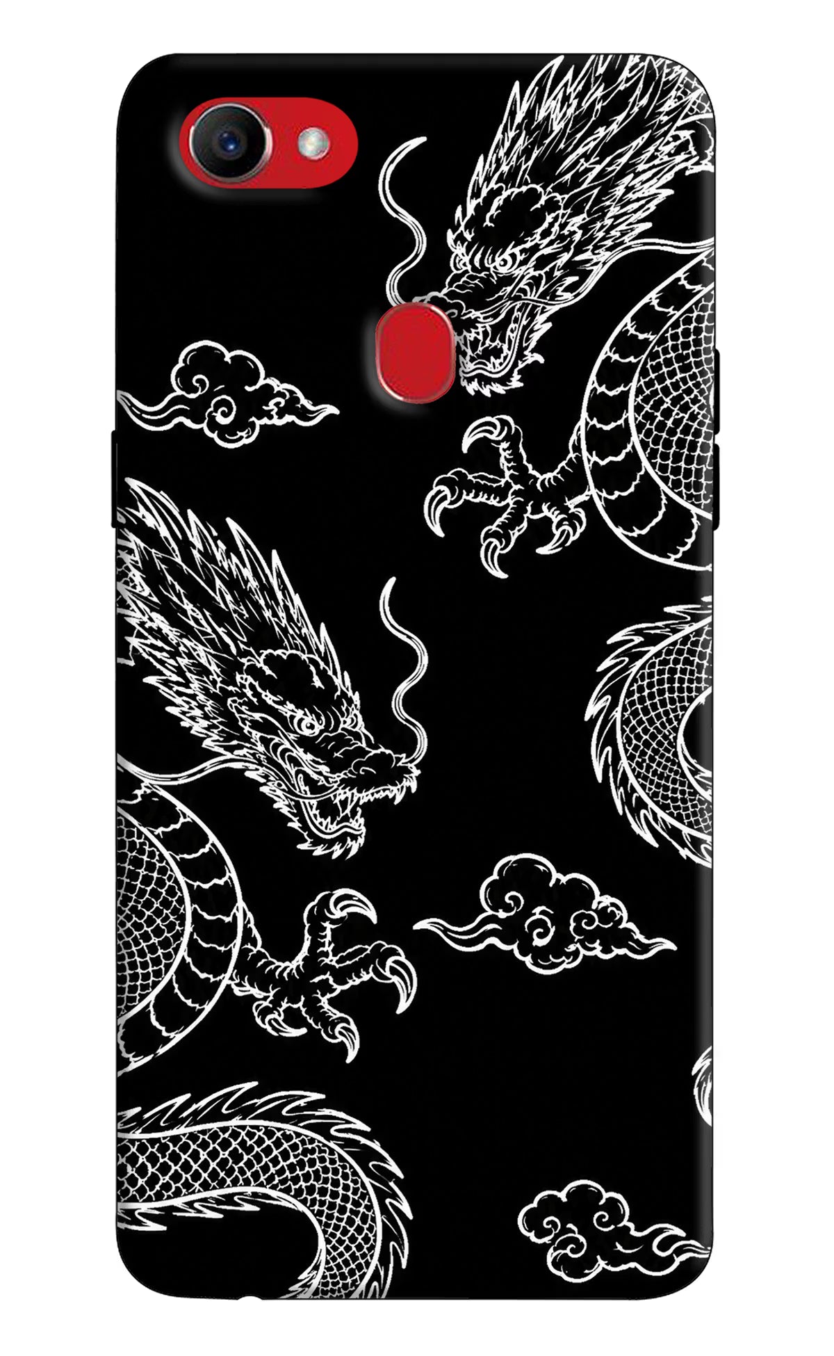 Twin Dragons Oppo F7 Back Cover - Twin Dragons Oppo F7 Hard Case Back Cover by Casekaro Twin Dragons Oppo F7 Hard Case Back Cover by Casekaro