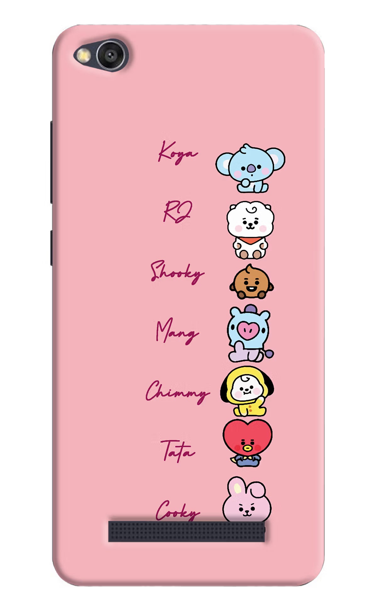 BTS names Redmi 4A Back Cover - BTS names Redmi 4A Hard Case Back Cover by Casekaro BTS names Redmi 4A Hard Case Back Cover by Casekaro