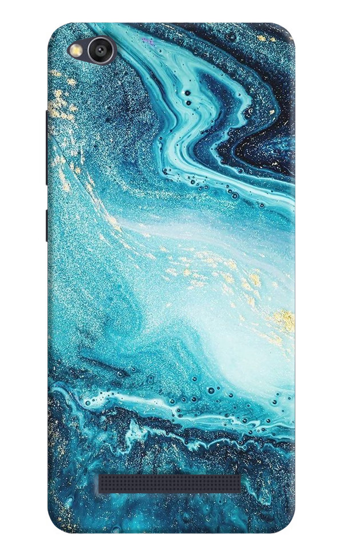 Blue Glitter Marble Redmi 4A Back Cover - Blue Glitter Marble Redmi 4A Hard Case Back Cover by Casekaro Blue Glitter Marble Redmi 4A Hard Case Back Cover by Casekaro