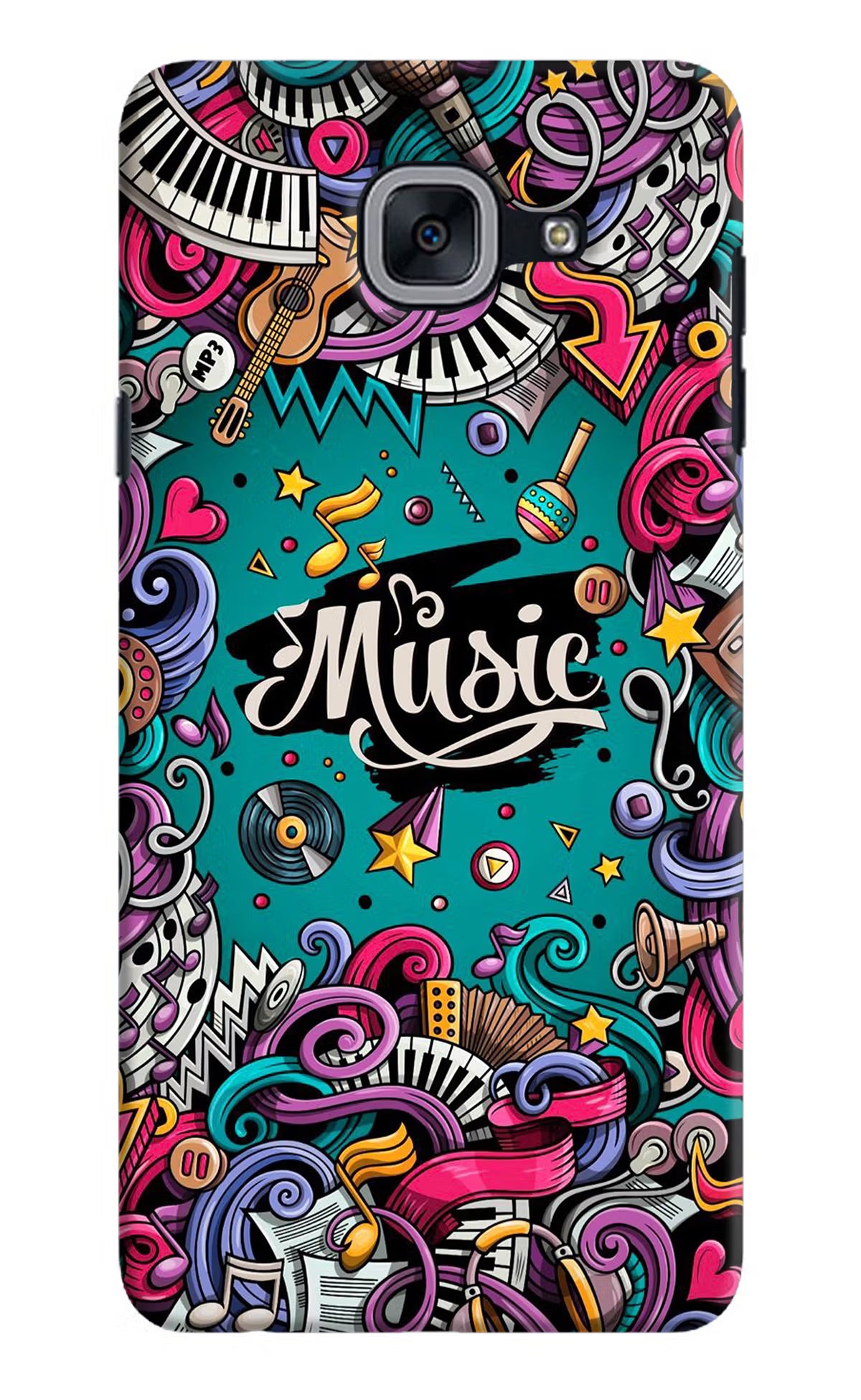 Music Graffiti Samsung J7 Max Back Cover - Music Graffiti Samsung J7 Max Hard Case Back Cover by Casekaro Music Graffiti Samsung J7 Max Hard Case Back Cover by Casekaro
