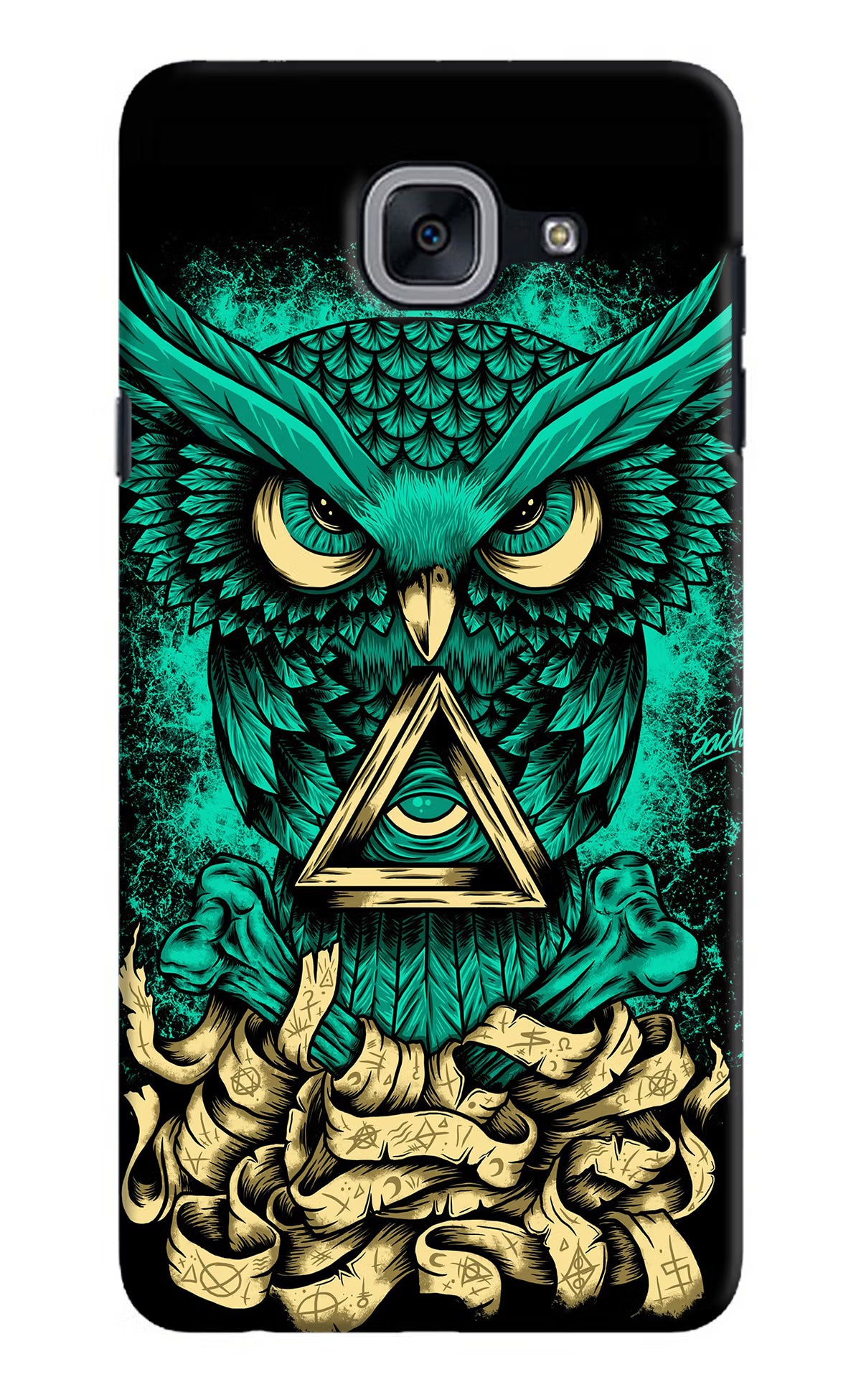 Green Owl Samsung J7 Max Back Cover - Green Owl Samsung J7 Max Hard Case Back Cover by Casekaro Green Owl Samsung J7 Max Hard Case Back Cover by Casekaro