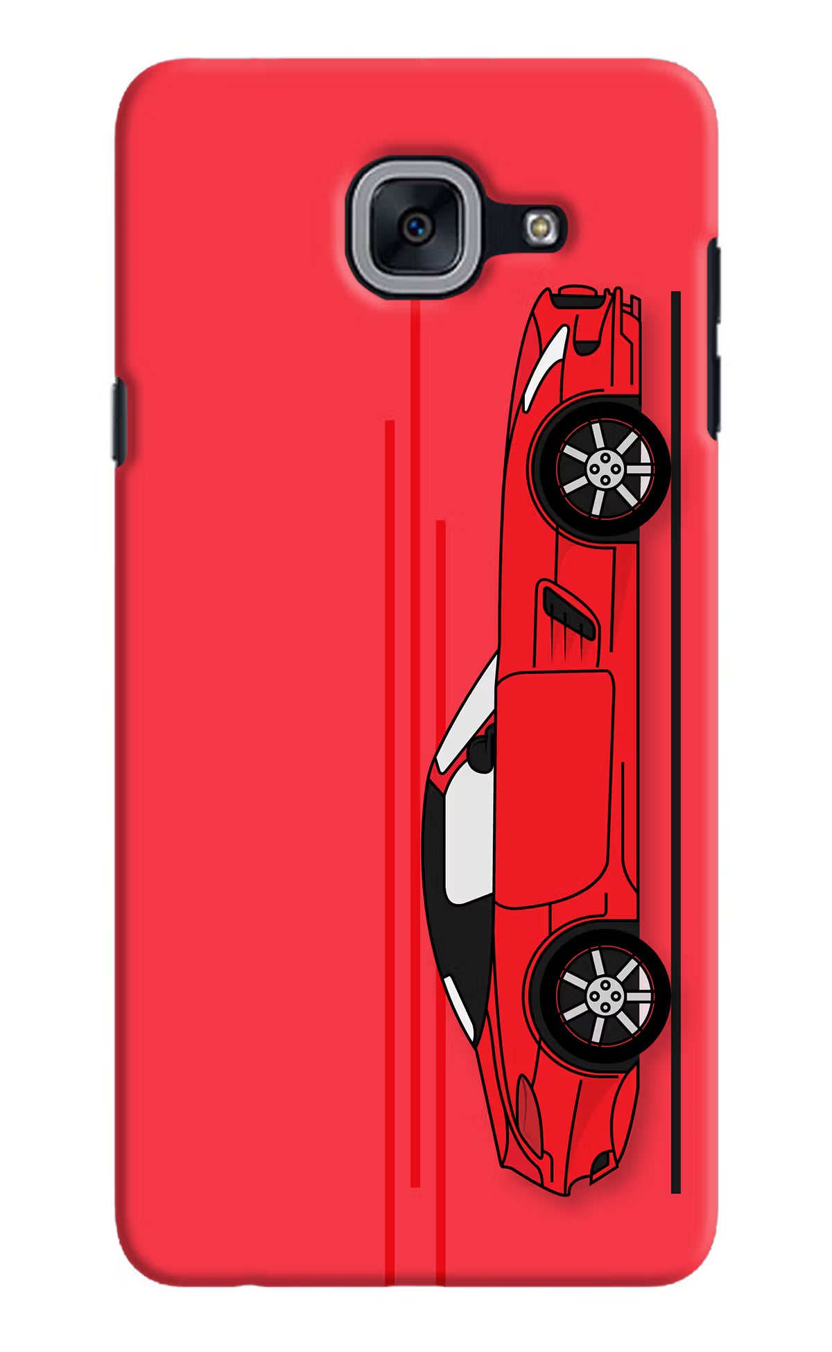 Red Velocity Samsung J7 Max Back Cover - Red Velocity Samsung J7 Max Hard Case Back Cover by Casekaro Red Velocity Samsung J7 Max Hard Case Back Cover by Casekaro