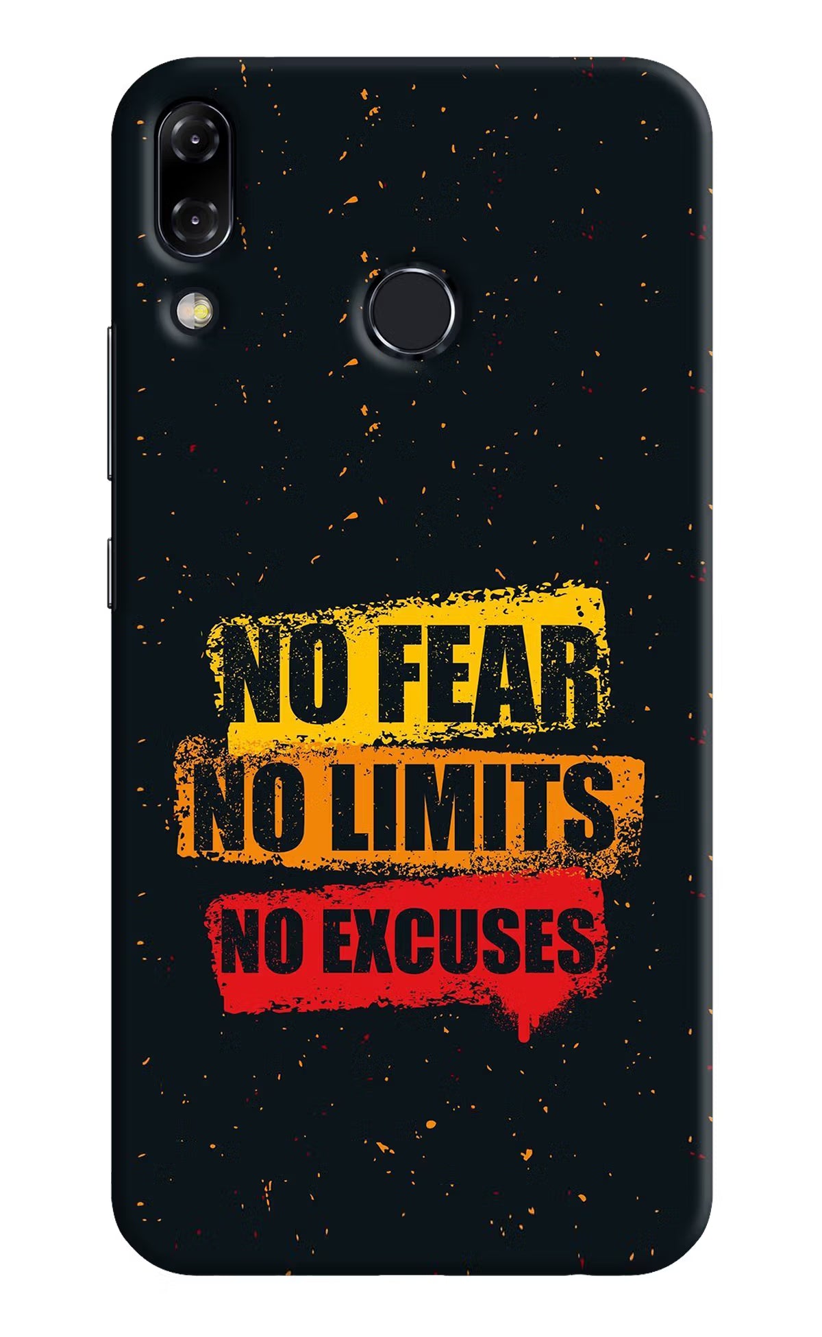 No Fear No Limits No Excuse Asus Zenfone 5Z Back Cover - No Fear No Limits No Excuse Asus Zenfone 5Z Hard Case Back Cover by Casekaro No Fear No Limits No Excuse Asus Zenfone 5Z Hard Case Back Cover by Casekaro